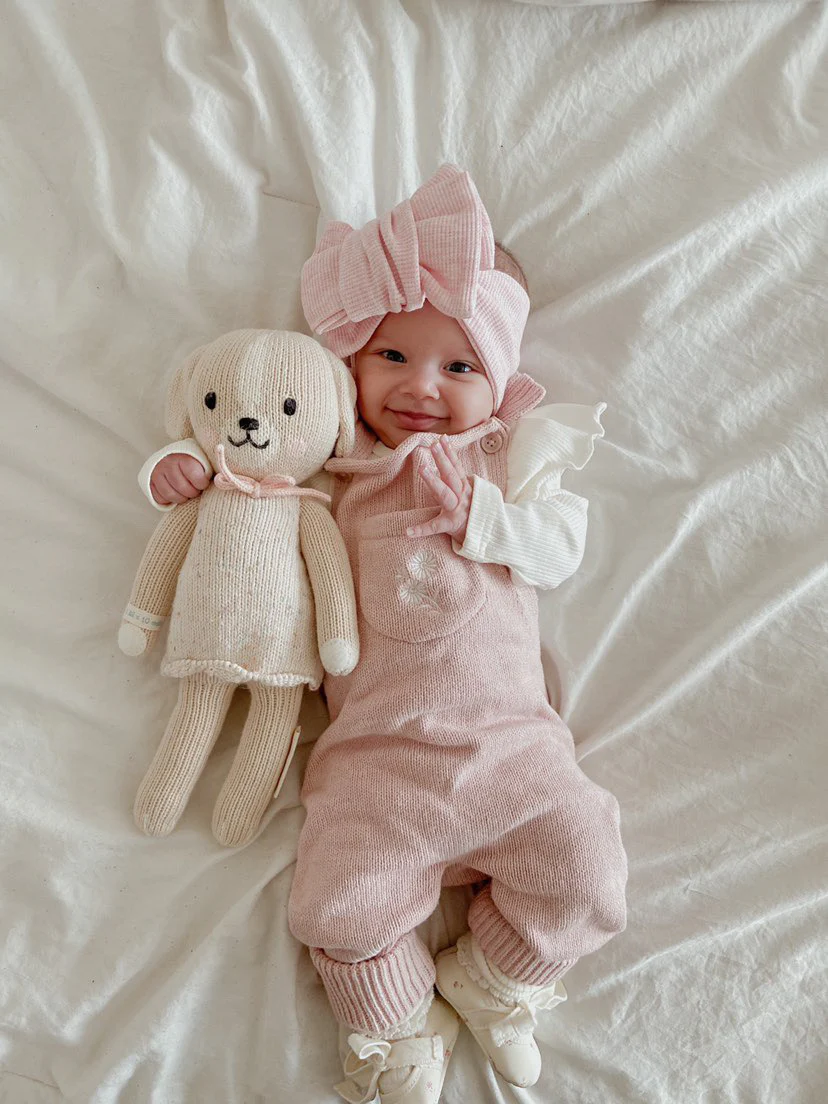 Oversized Topknot | Baby Pink Marle Waffle - Image 5