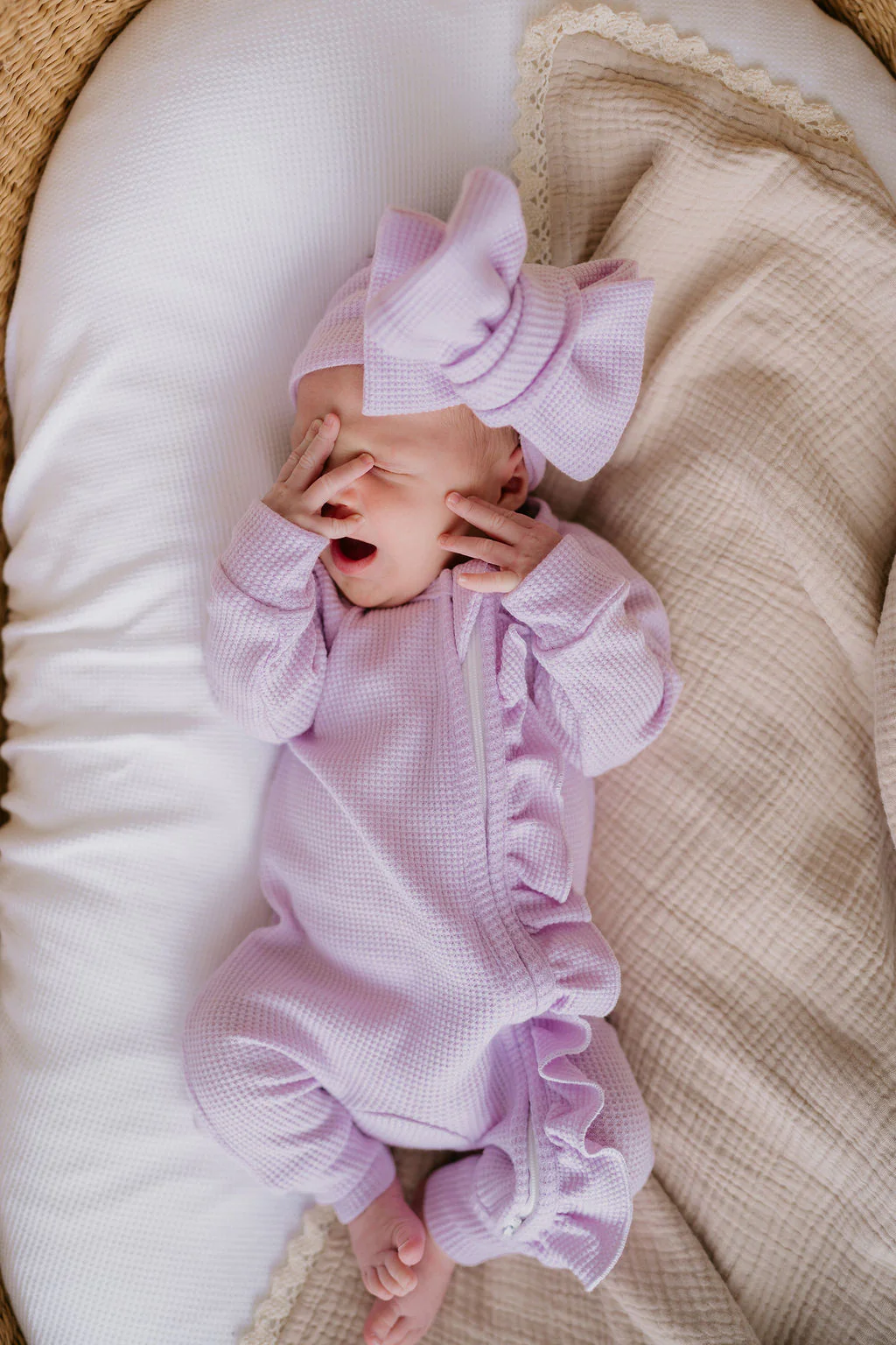 Oversized Topknot | Waffle Pastel Lilac - Image 3