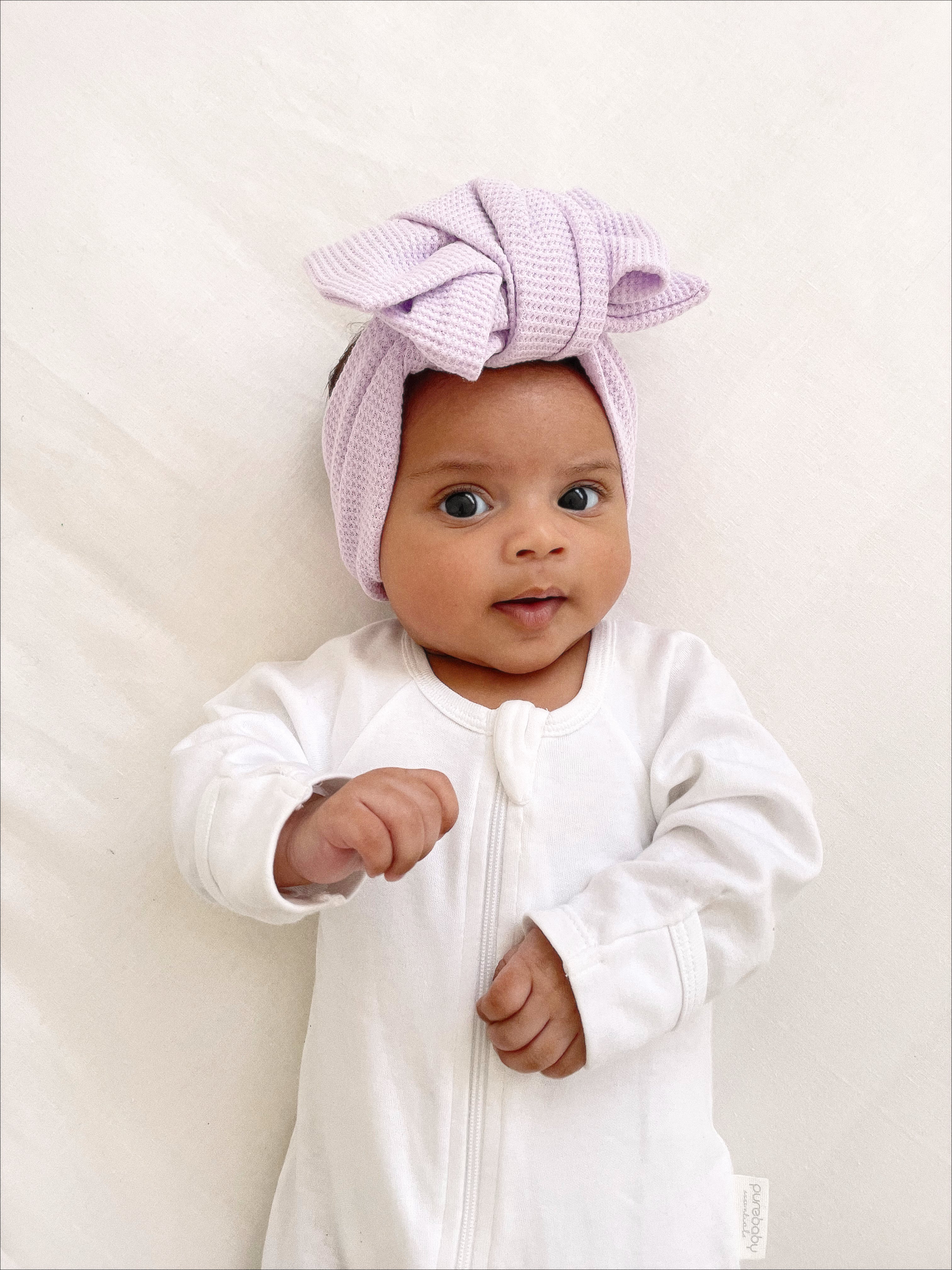 Oversized Topknot | Waffle Pastel Lilac - Image 4