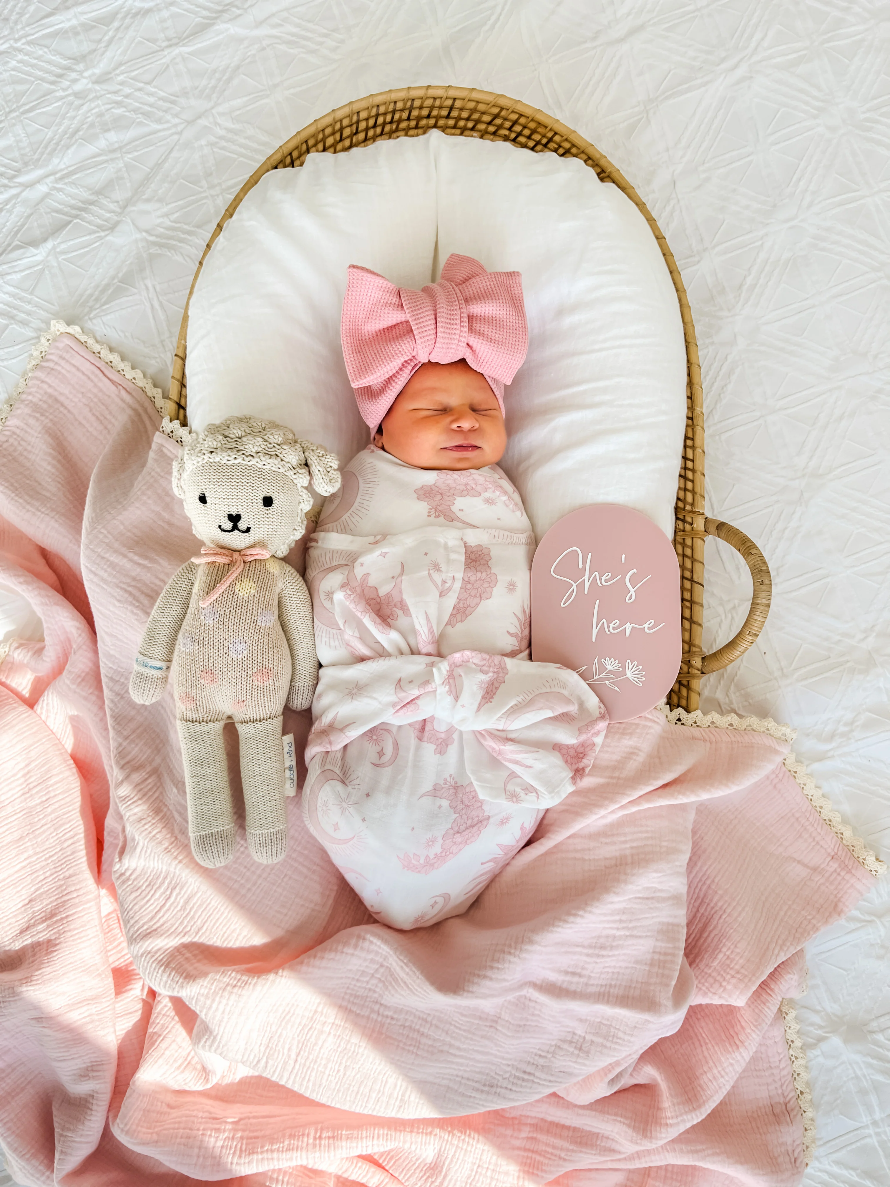 Muslin Swaddle | Celestial Pink - Image 7