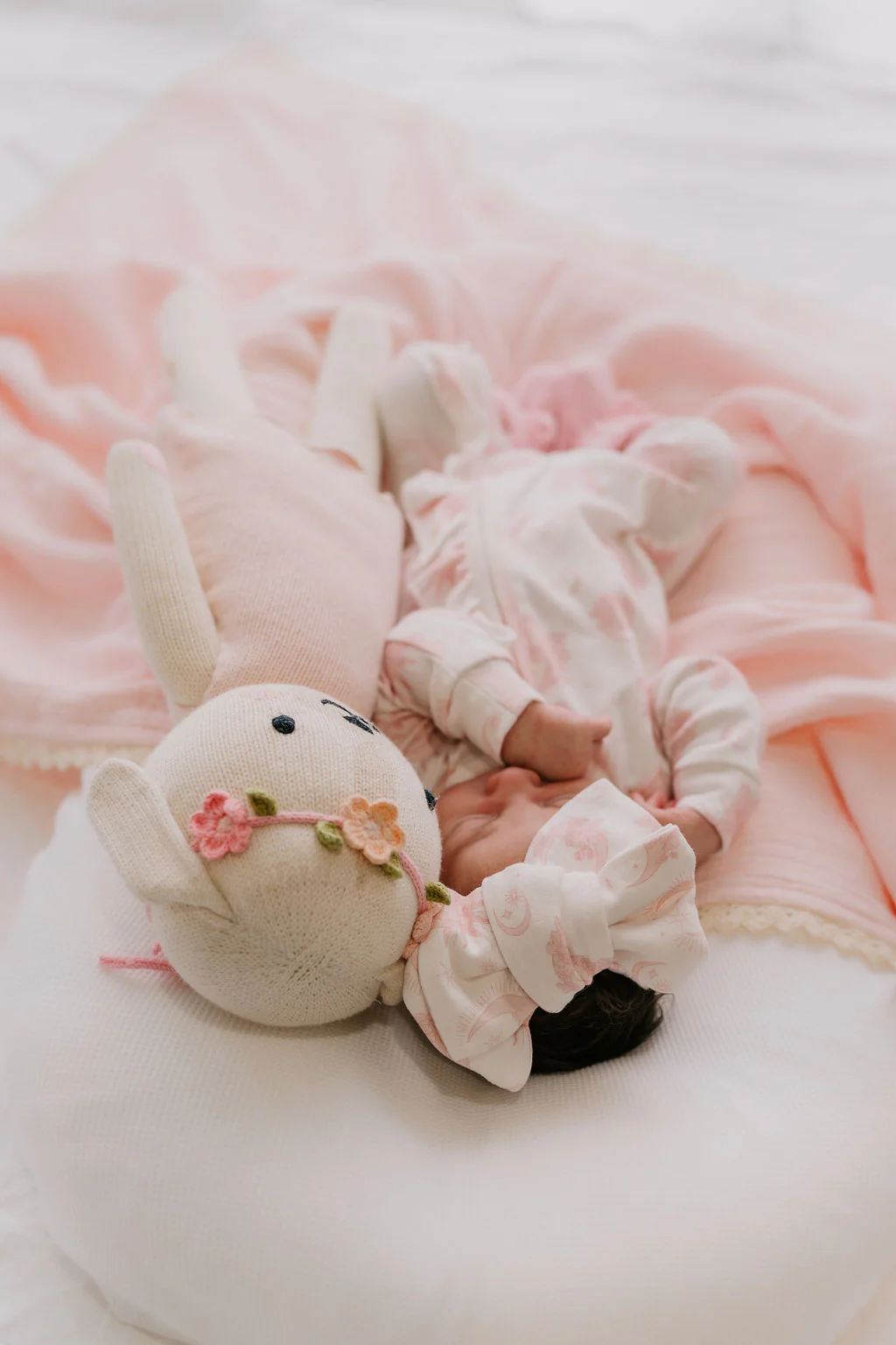 Oversized Topknot | Celestial Pink Small Scale Print - Image 3