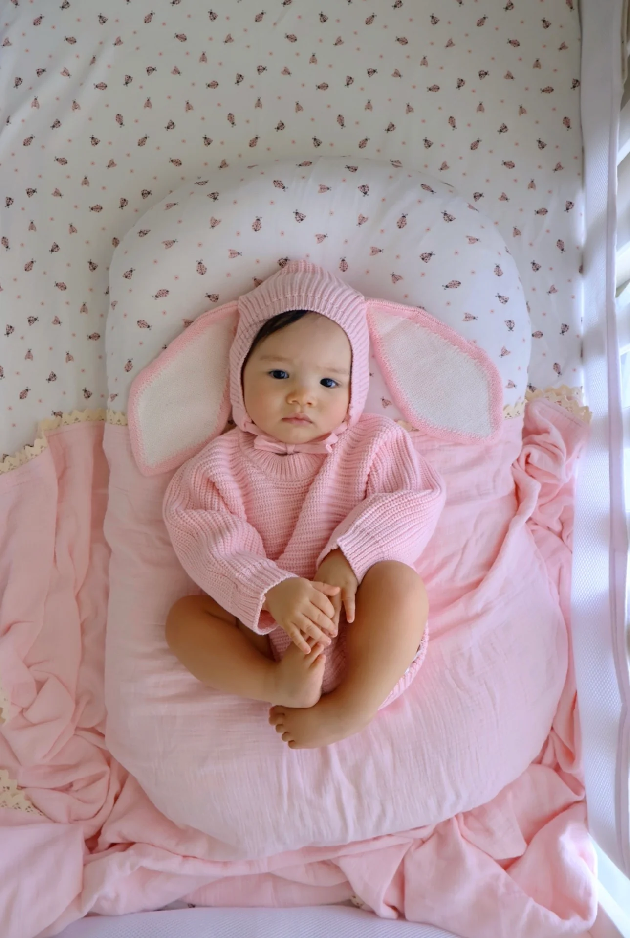 Chunky Knit Romper | Baby Pink - Image 5