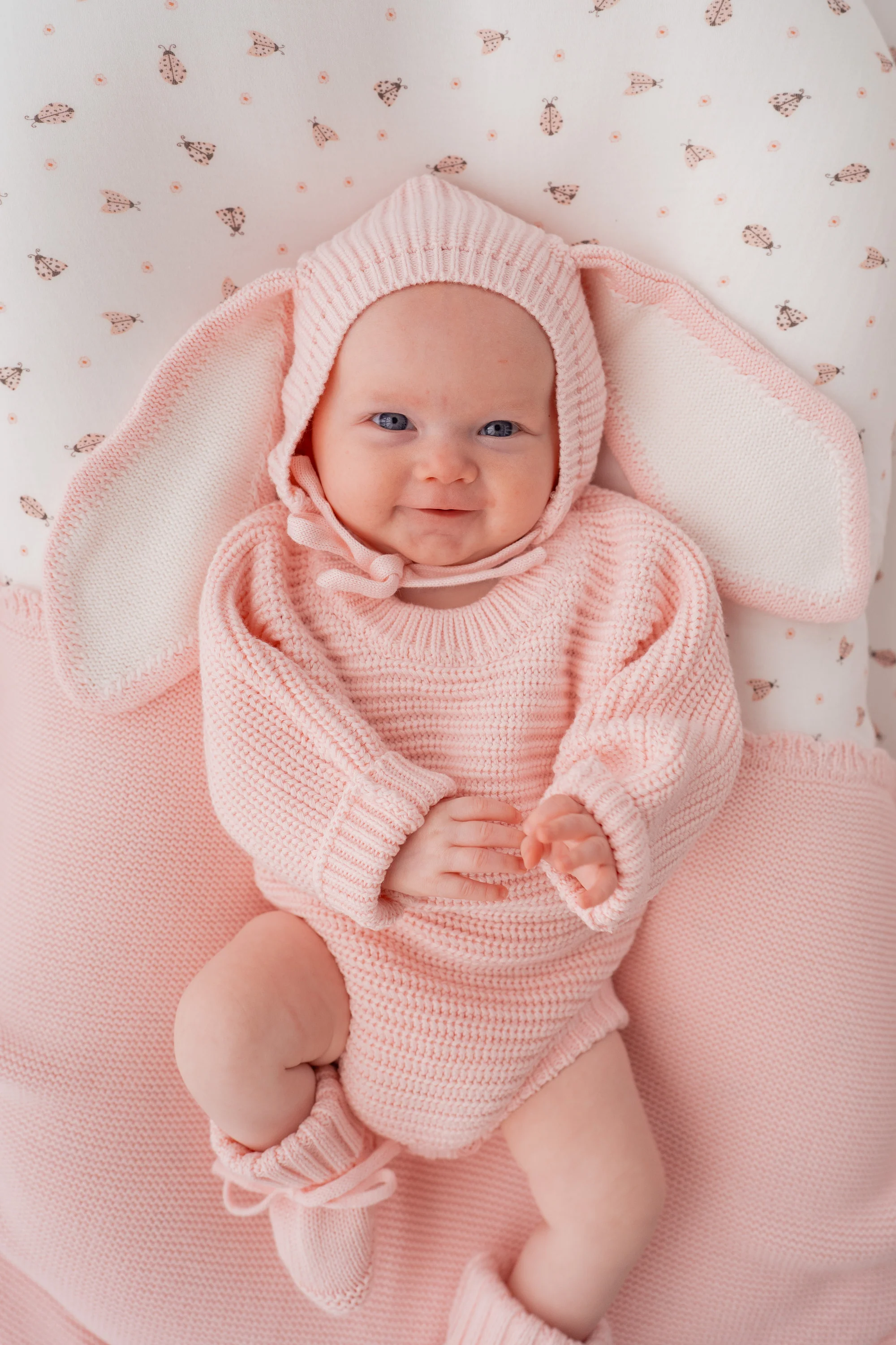 Chunky Knit Romper | Baby Pink - Image 6