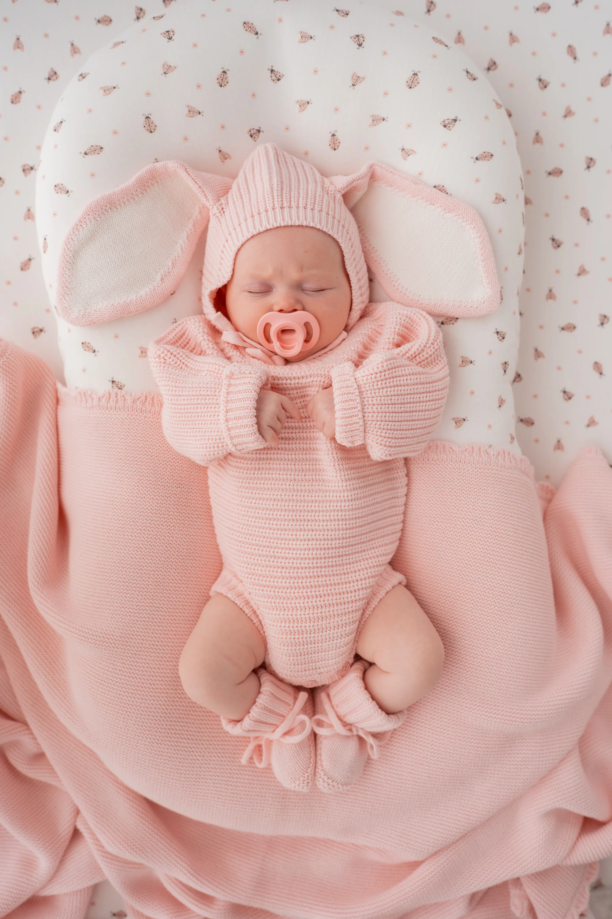 Chunky Knit Romper | Baby Pink - Image 7