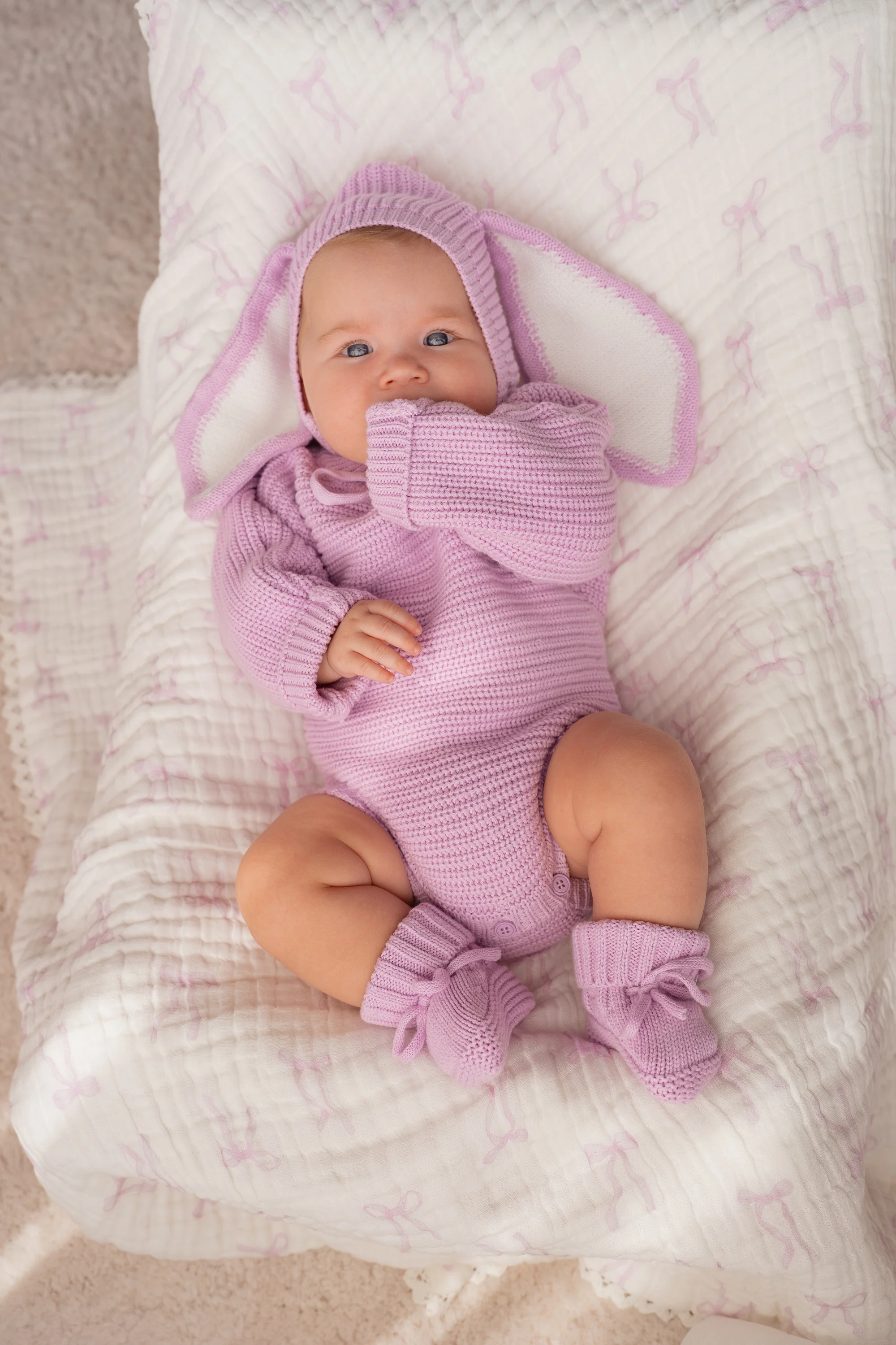 Chunky Knit Romper | Lilac - Image 5
