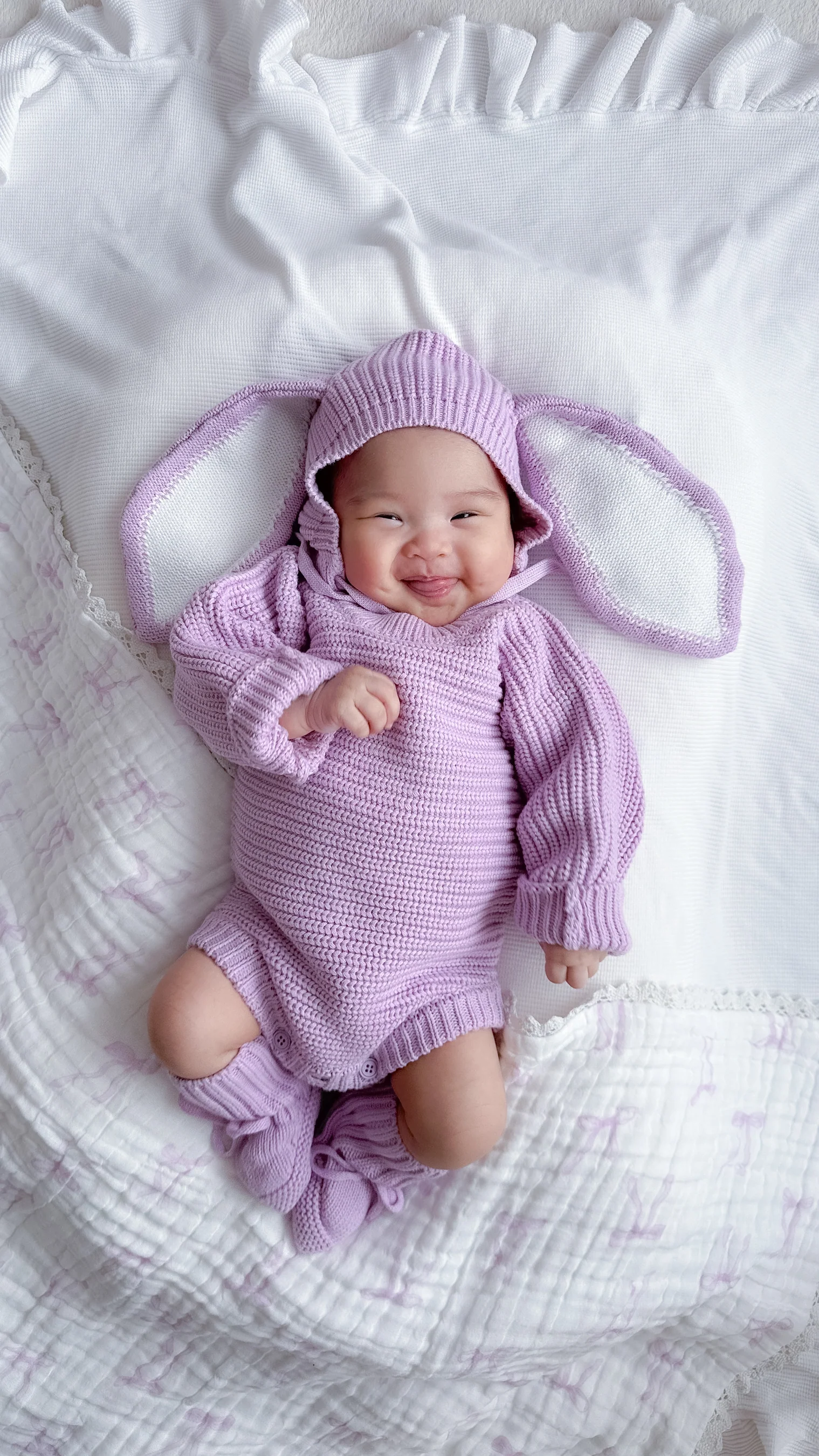 Chunky Knit Romper | Lilac - Image 7