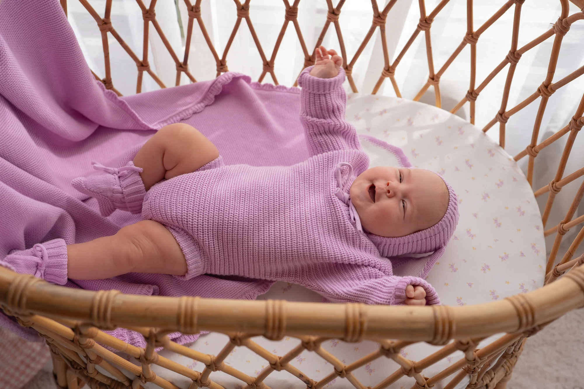 Chunky Knit Romper | Lilac - Image 8