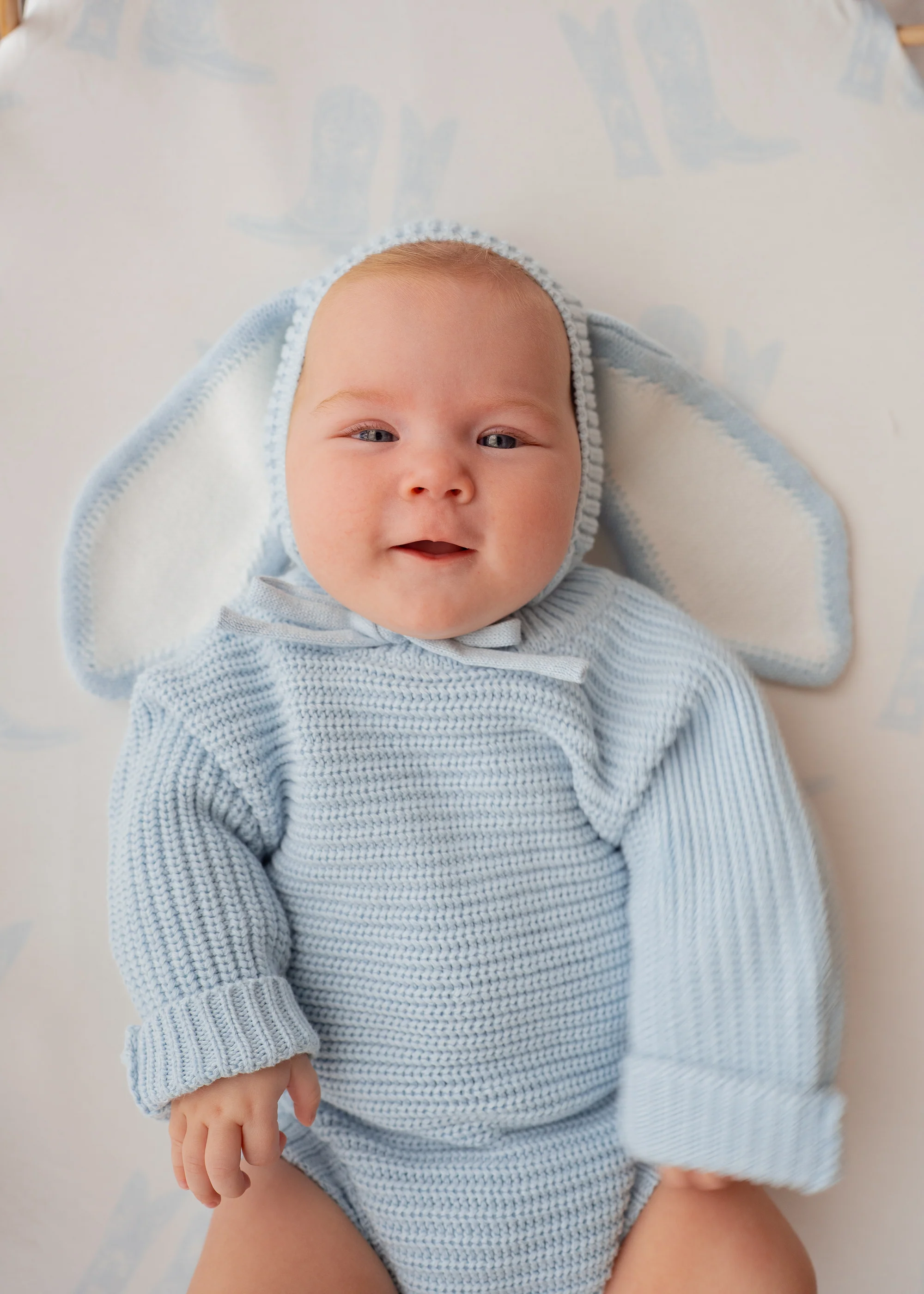 Chunky Knit Romper | Sky Blue - Image 4
