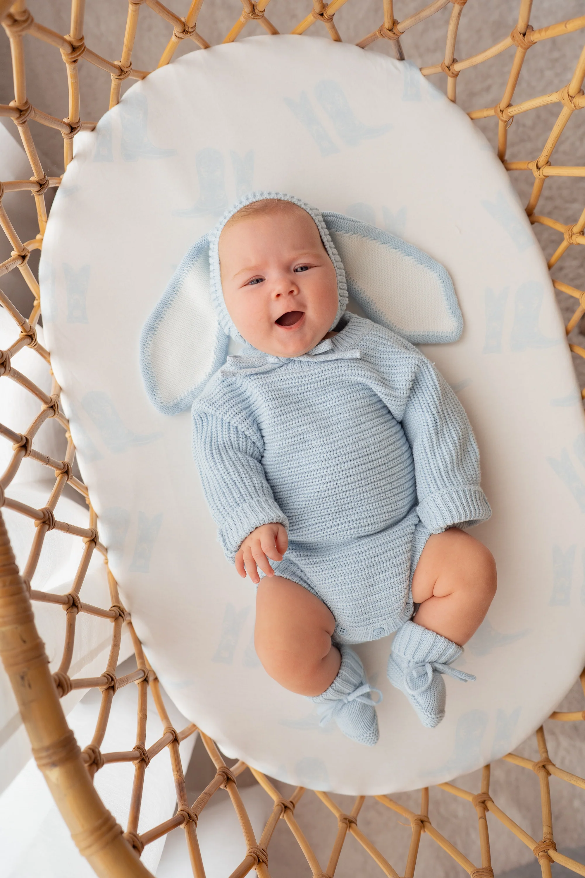 Chunky Knit Romper | Sky Blue - Image 5