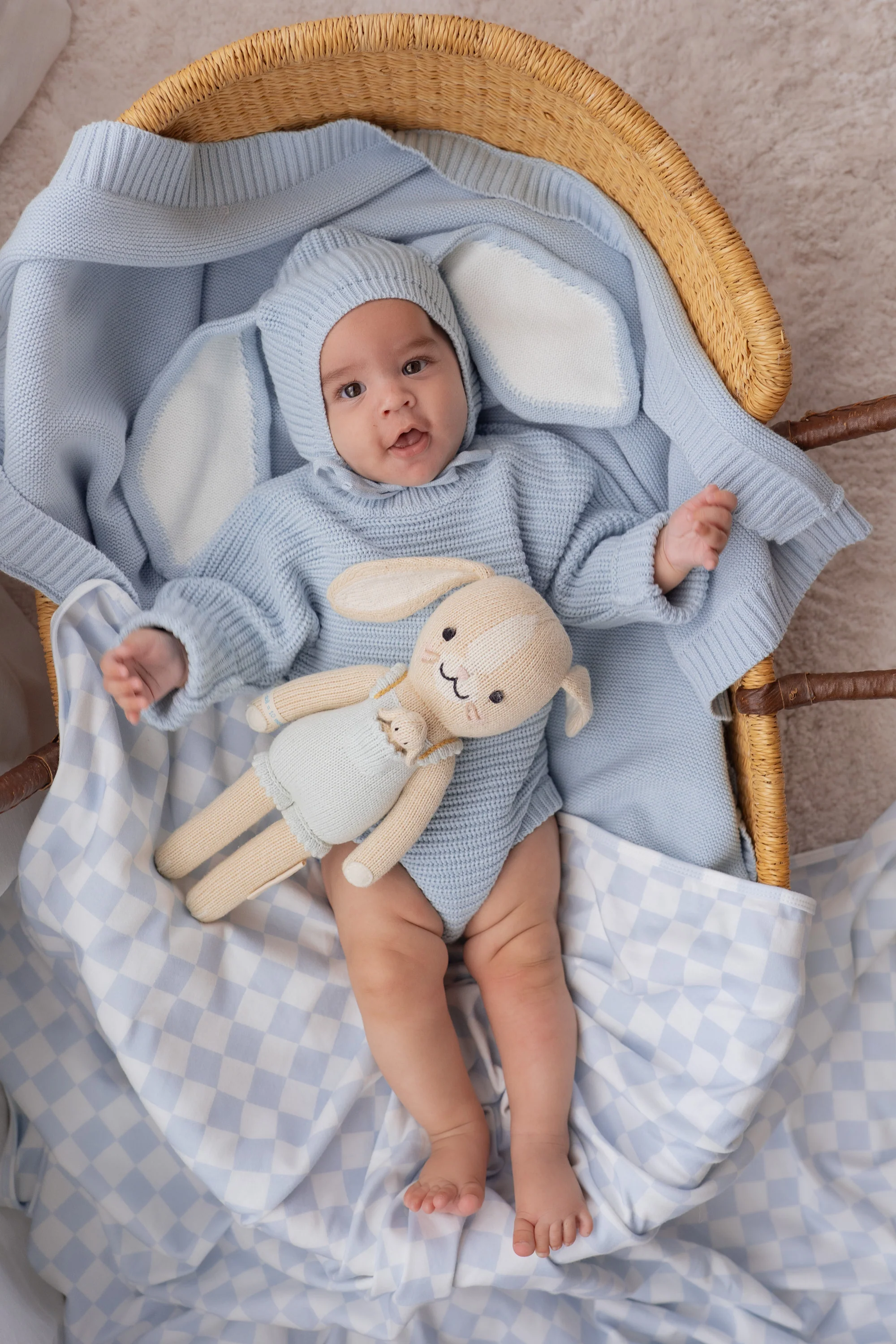 Chunky Knit Romper | Sky Blue - Image 6