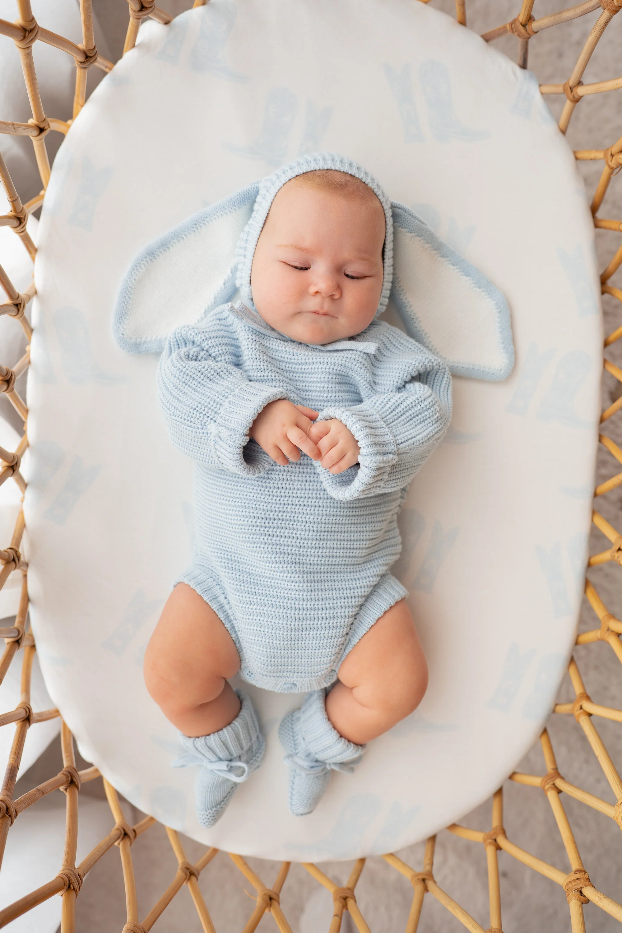 Chunky Knit Romper | Sky Blue - Image 7