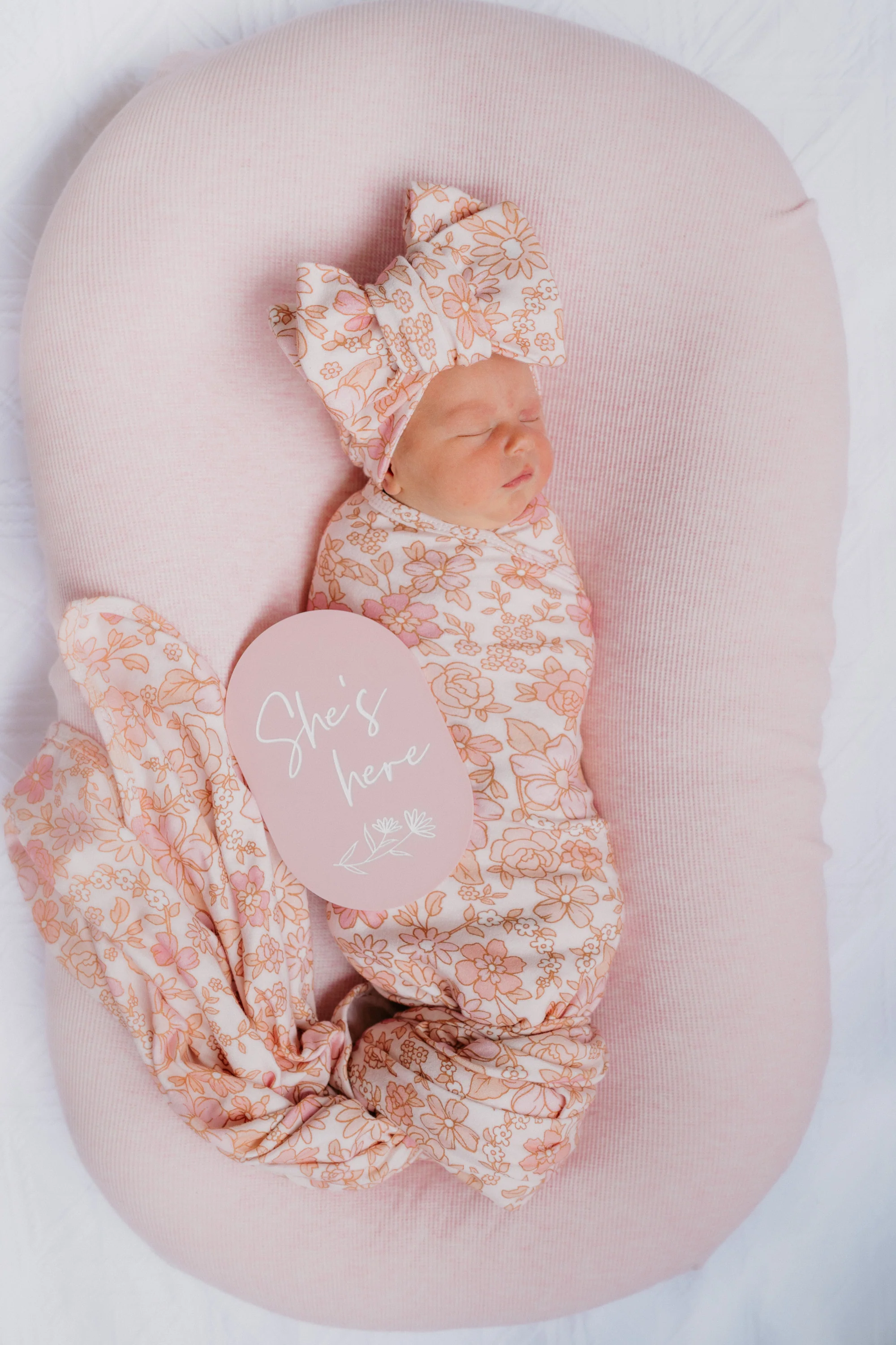 Bassinet Sheet | Waffle Baby Pink Marle - Image 3