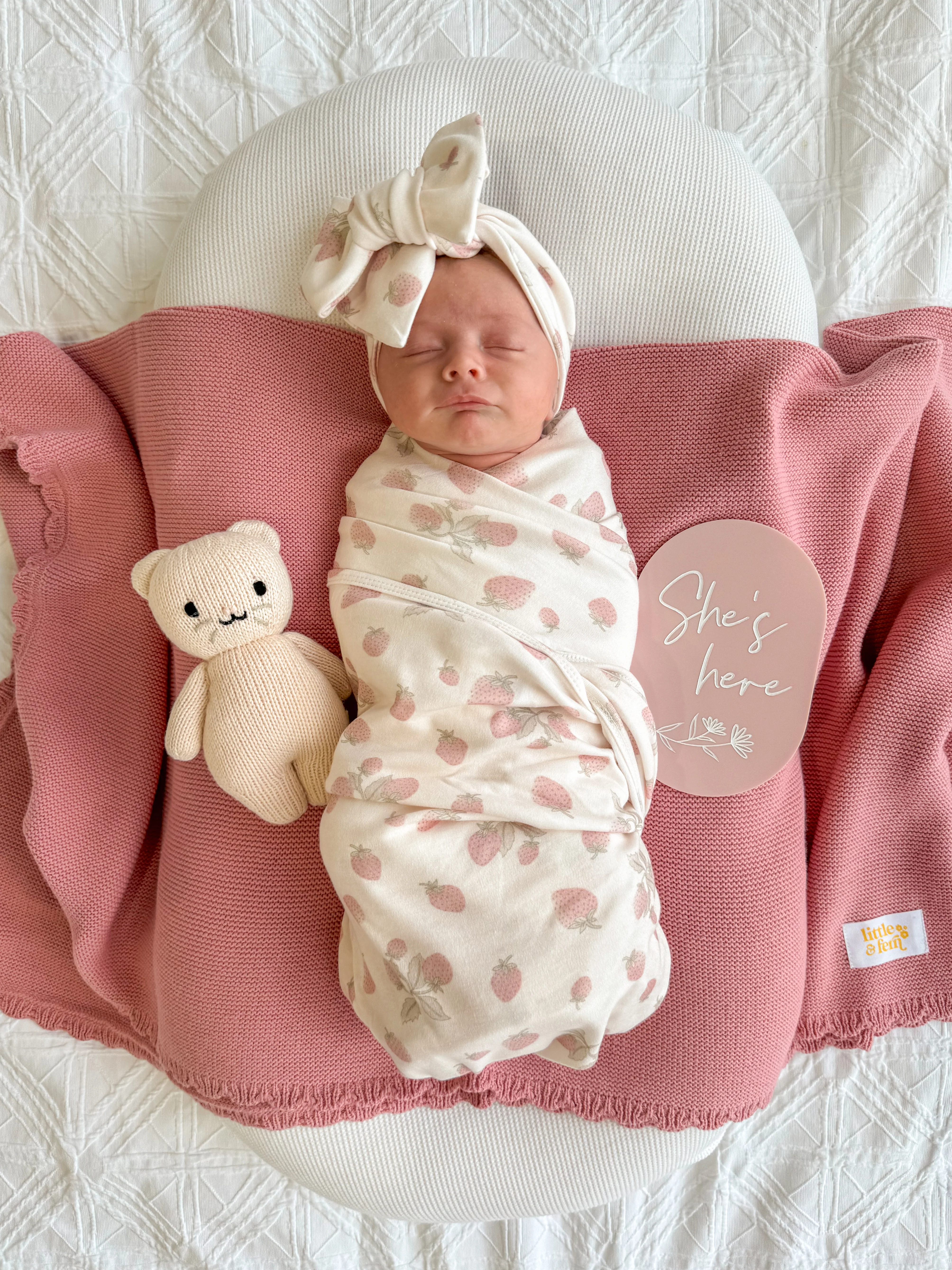 Swaddle Set | Strawberries - Image 3