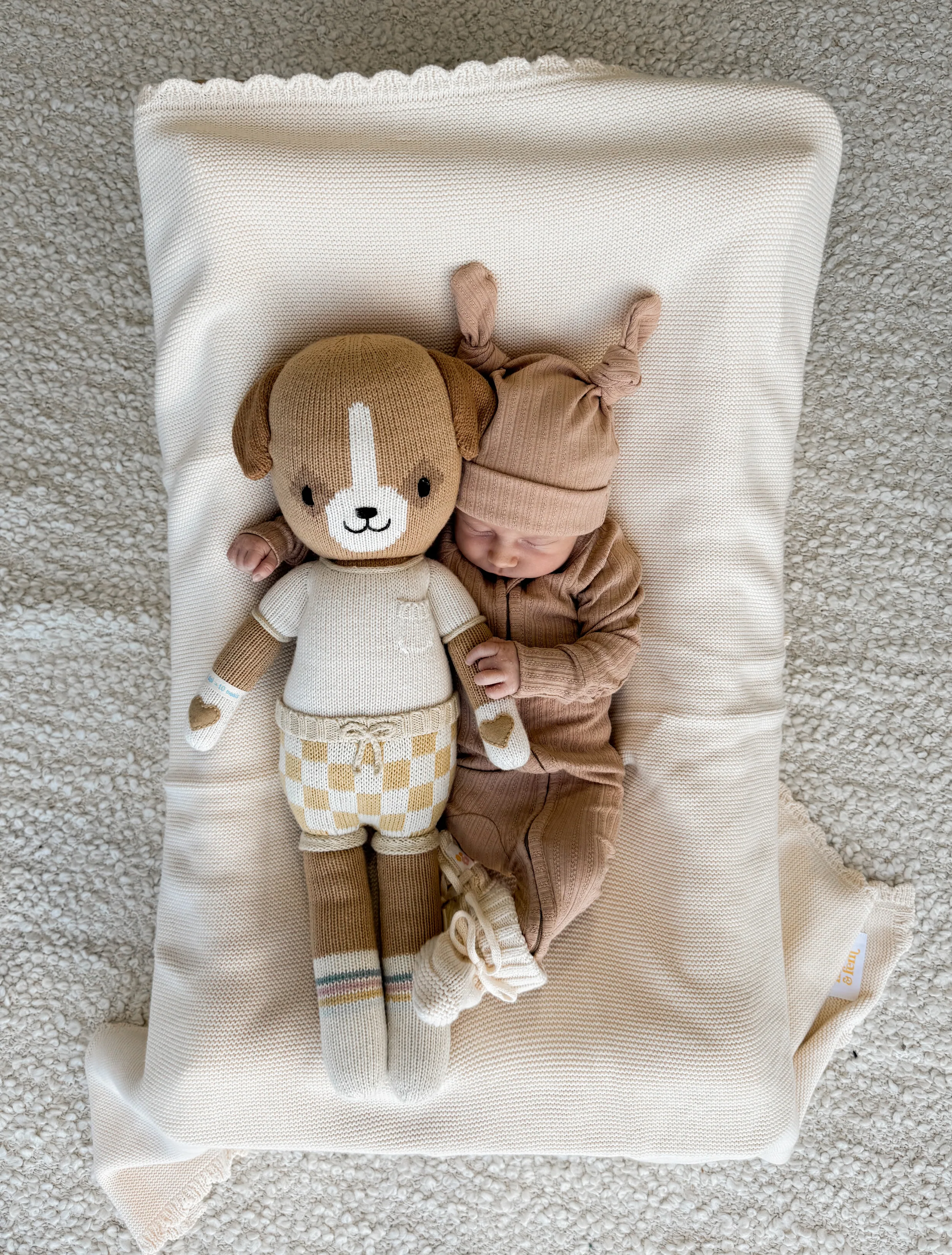 Double Knot Beanie | Teddy Ribbed Pointelle - Image 4