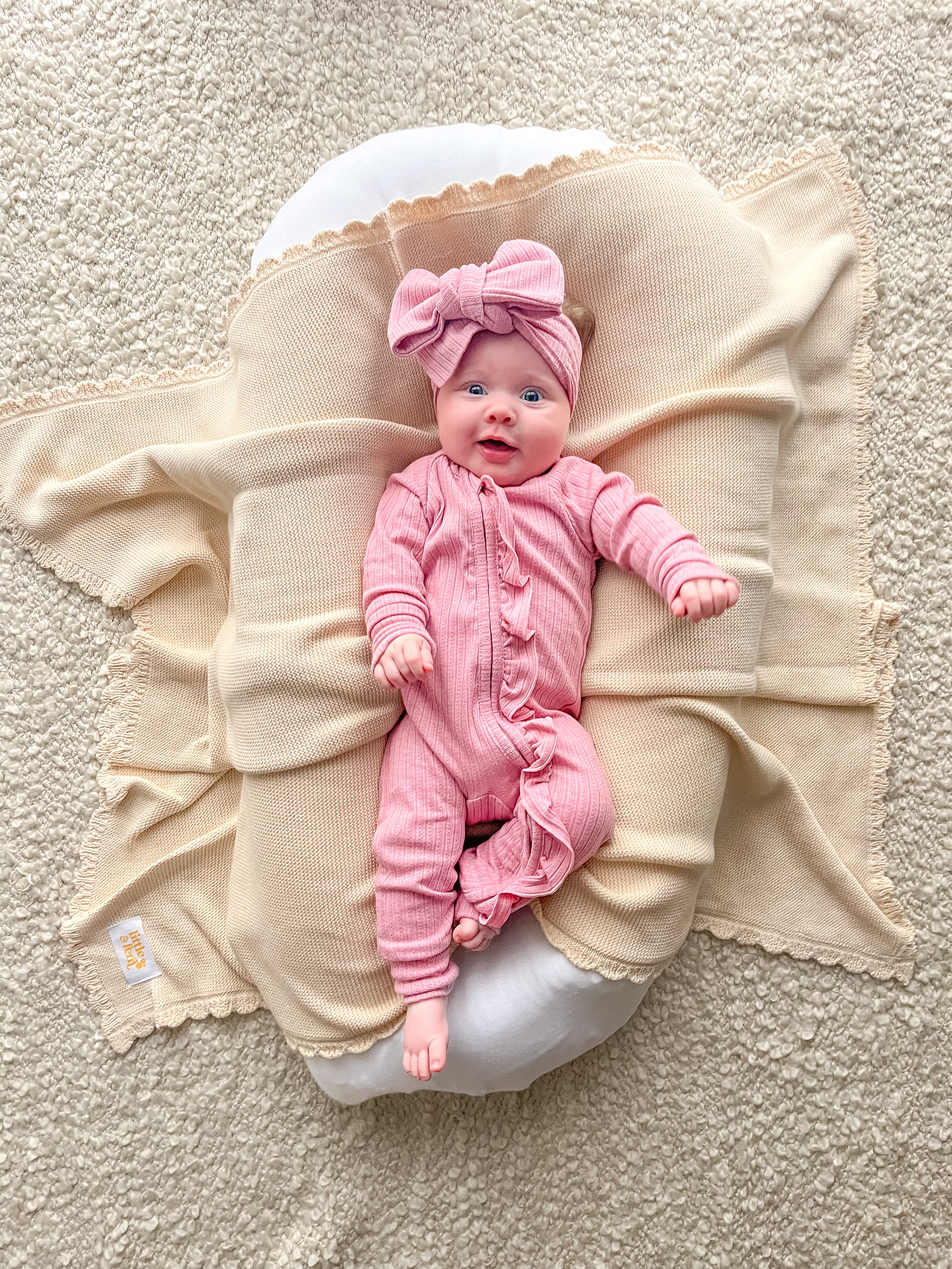 Heirloom Knit Blanket | Cream - Image 5