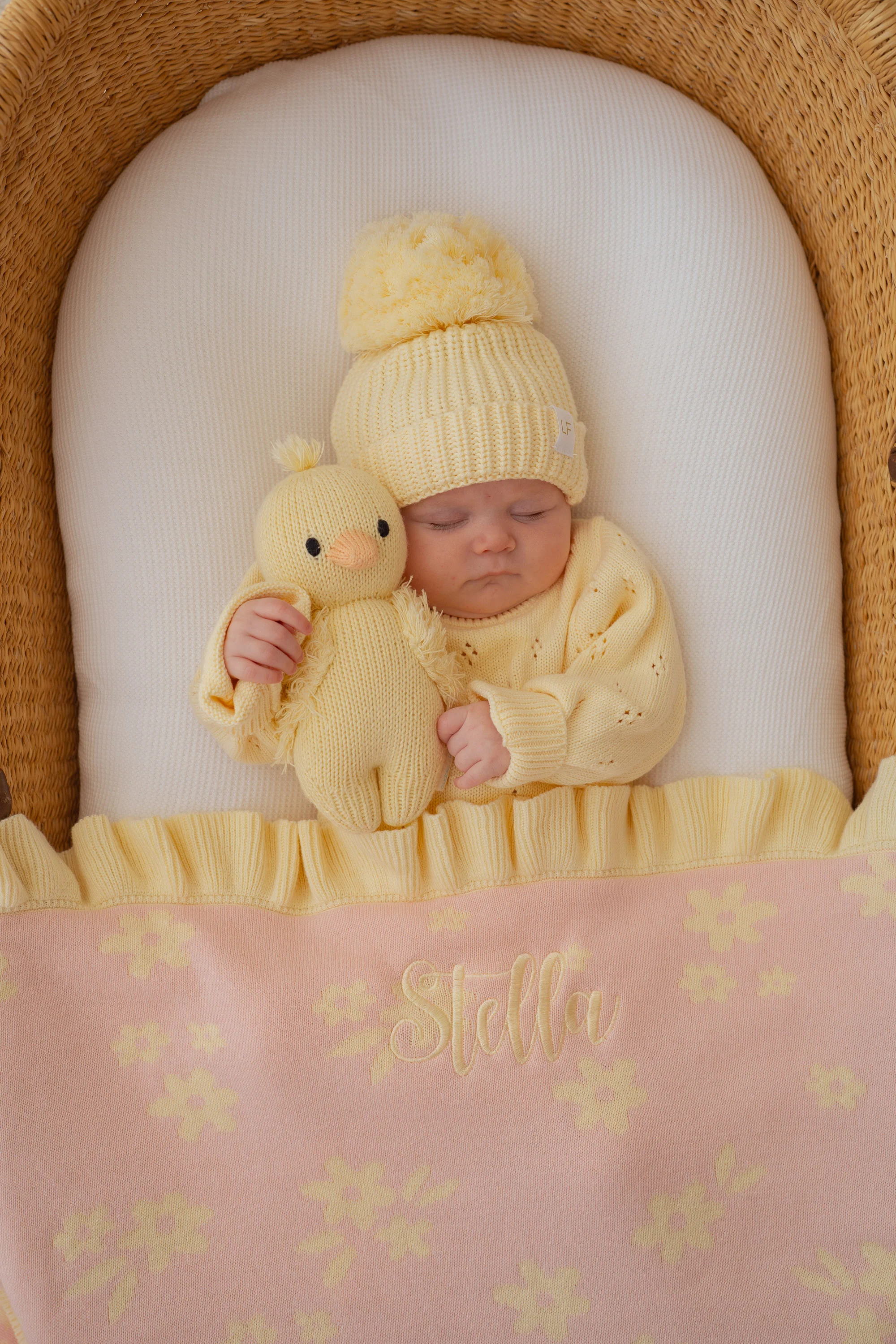 Frill Knit Blanket | Daisy Floral Lemon *PRE-ORDER* - Image 4