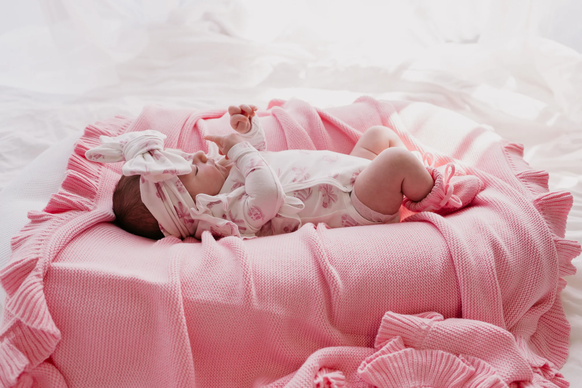 Frill Knit Blanket | Marshmallow - Image 3