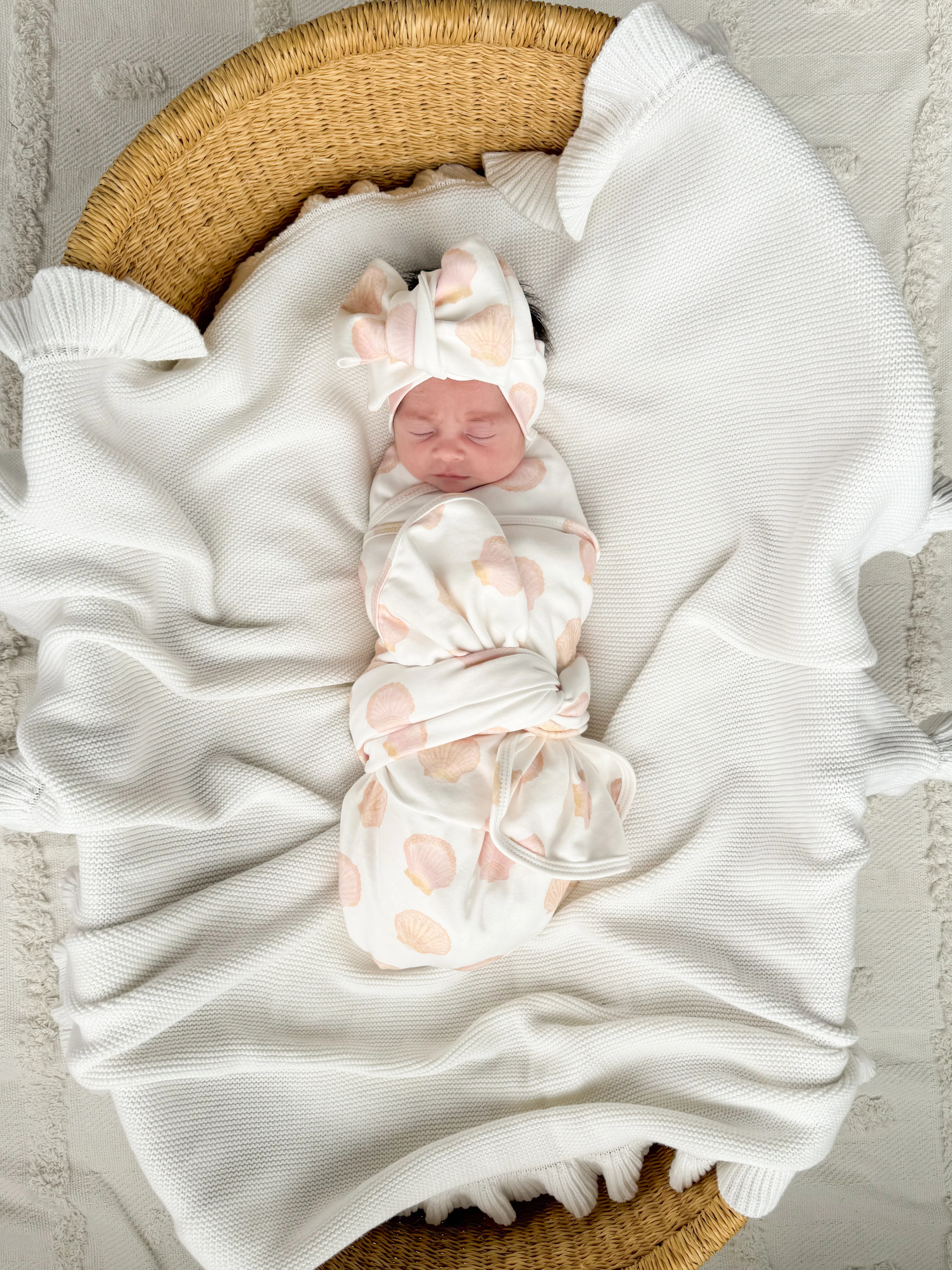 Frill Knit Blanket | Milk - Image 3