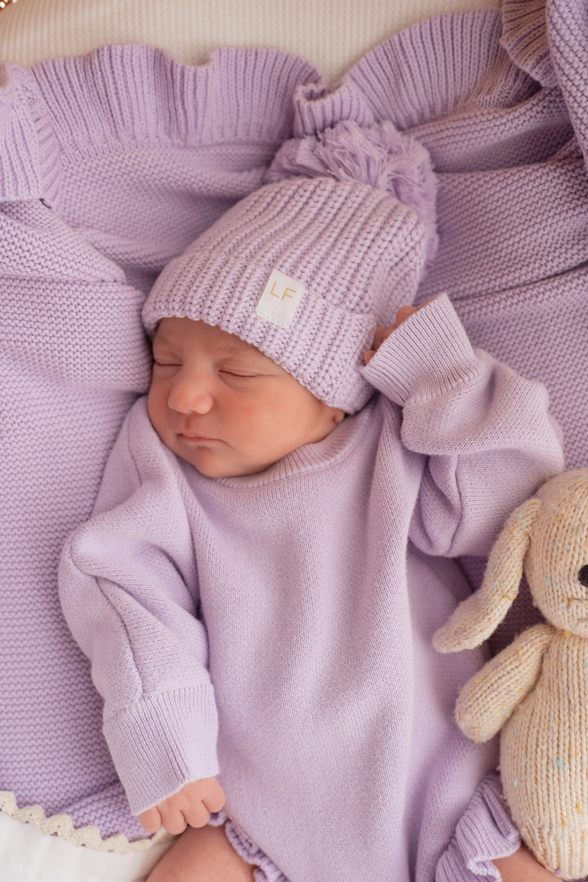 Frill Knit Blanket | Pastel Lilac - Image 5