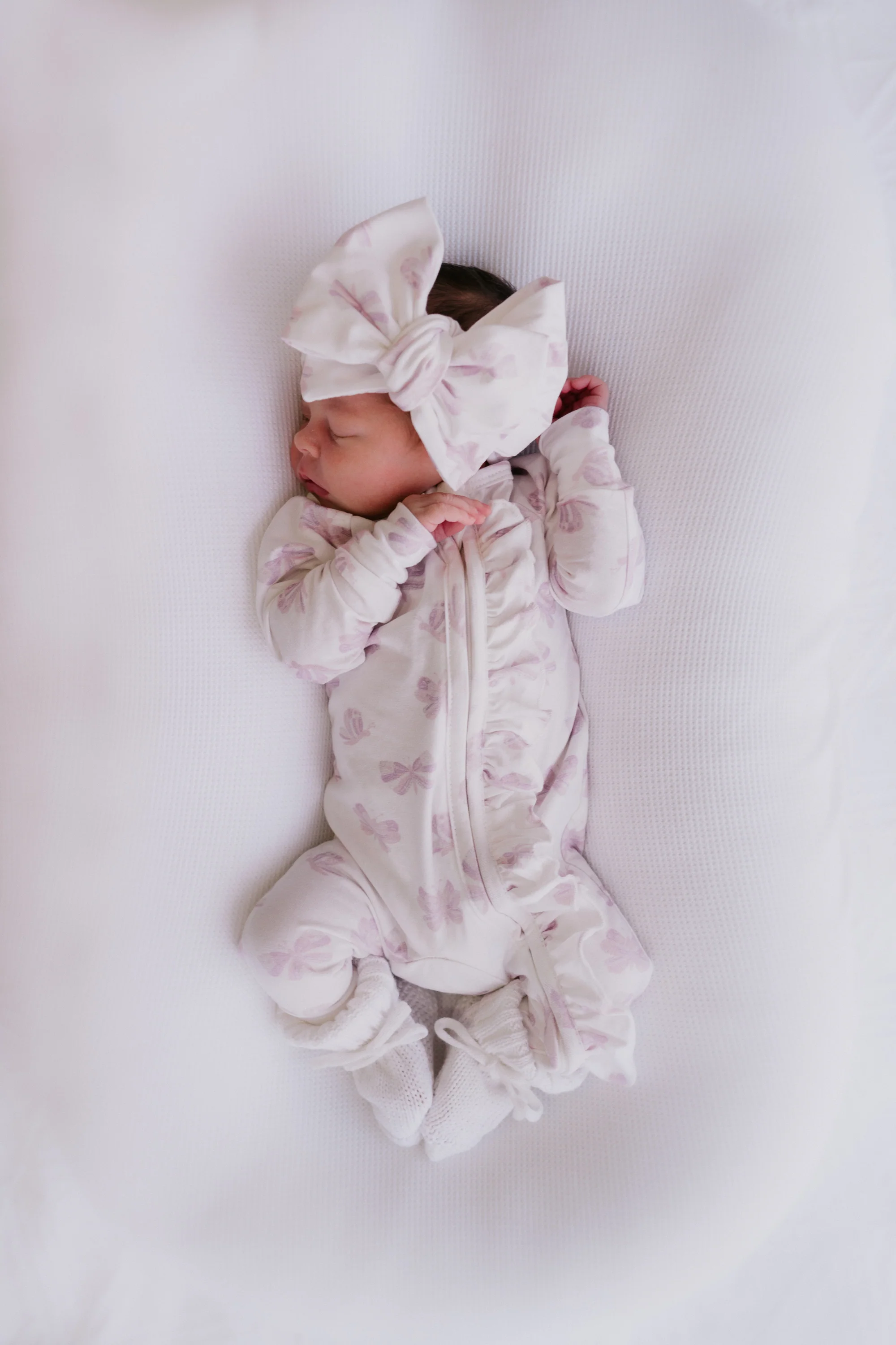 Frill Zip Romper | Lilac Butterflies - Image 4