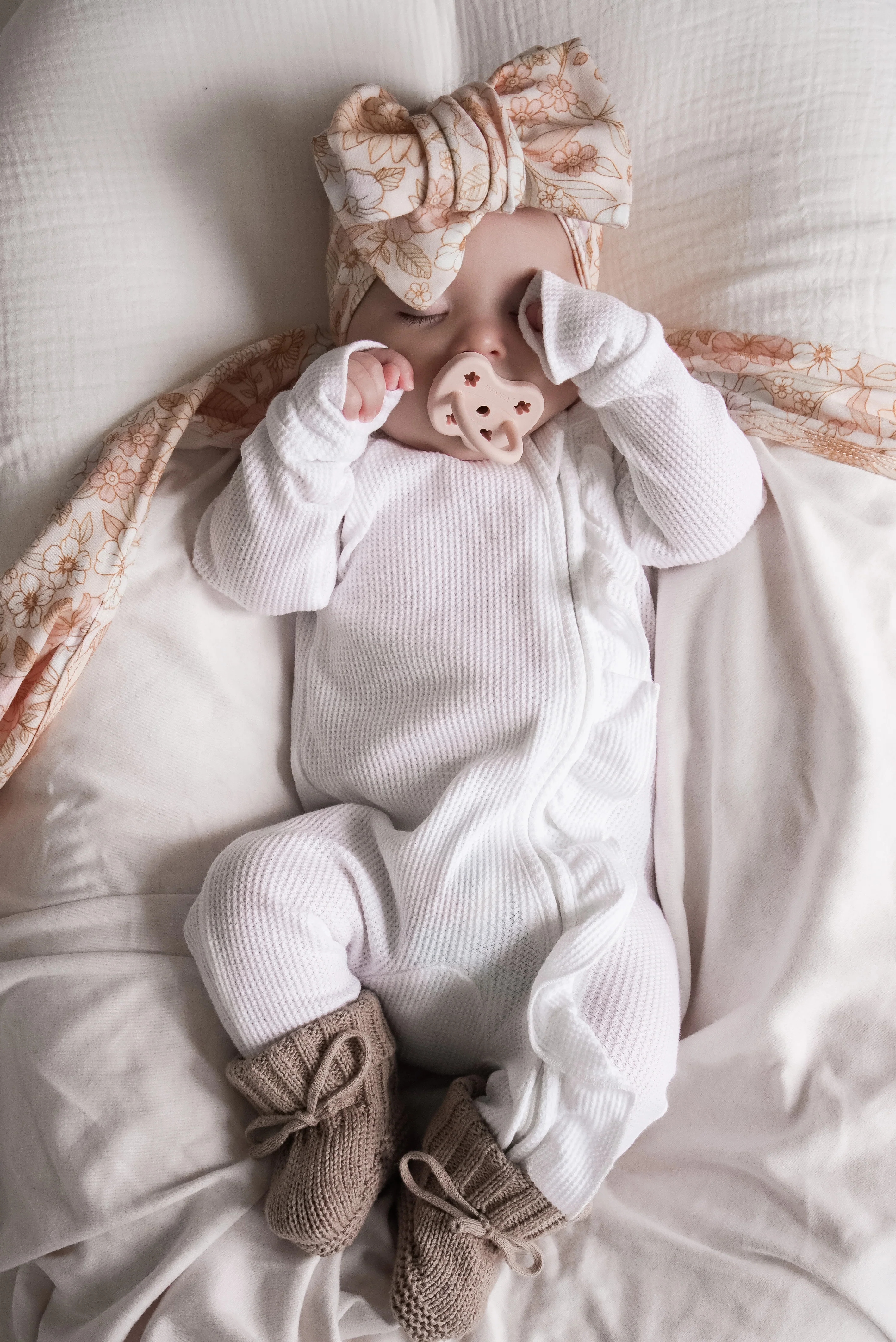 Frill Zip Romper | Milk Waffle - Image 11