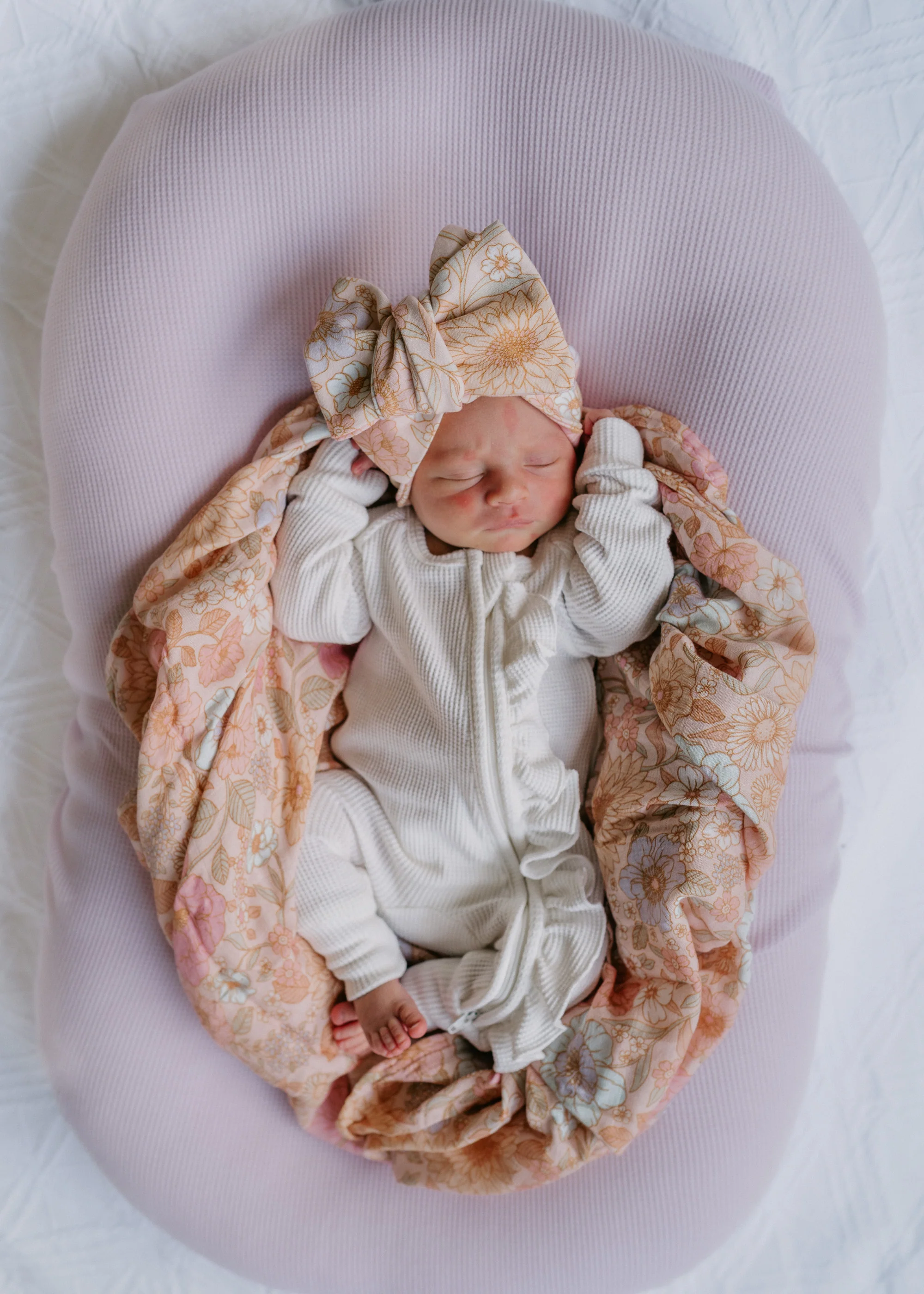 Frill Zip Romper | Milk Waffle - Image 4