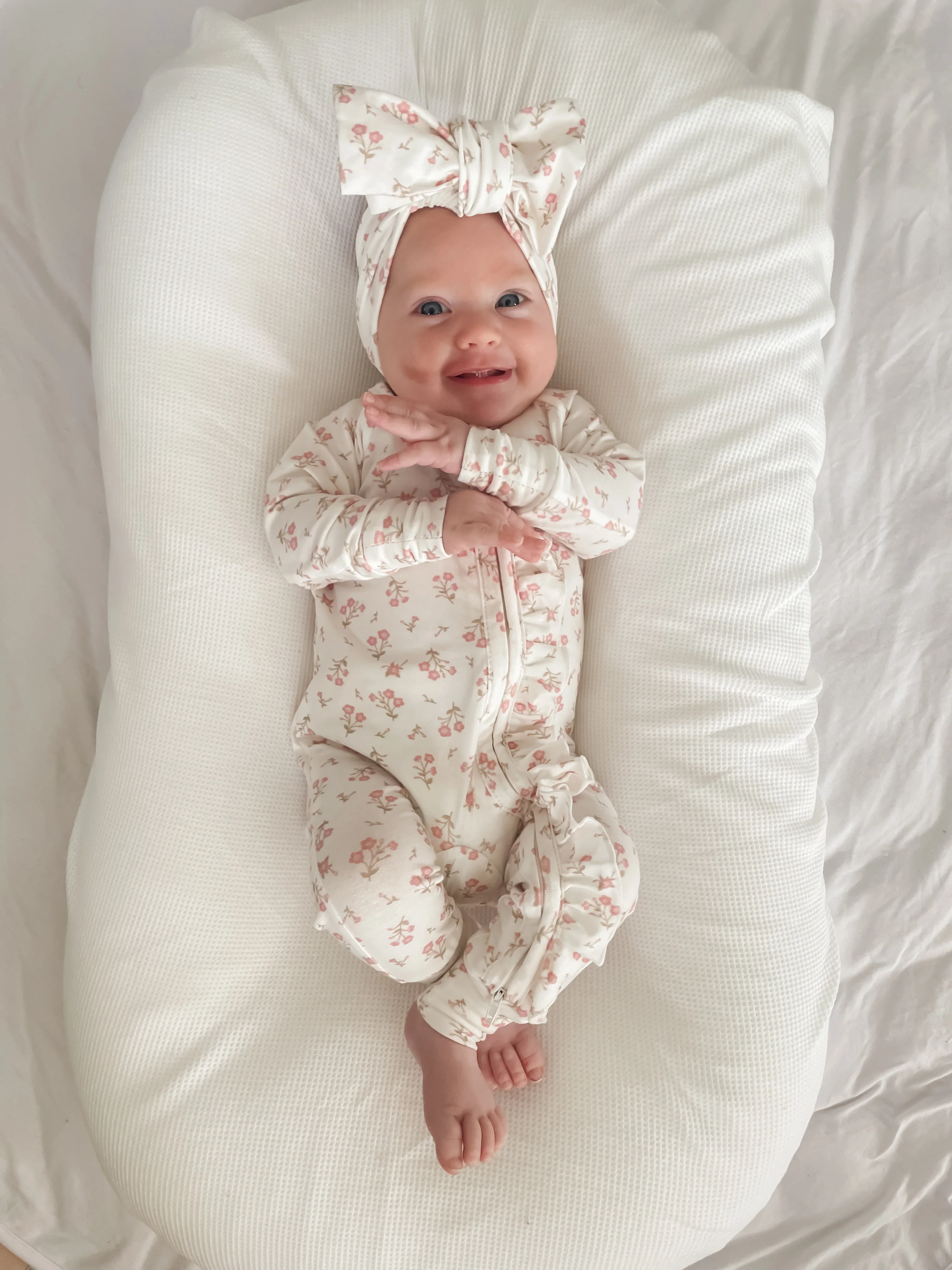 Frill Zip Romper | Paisley Peony - Image 8