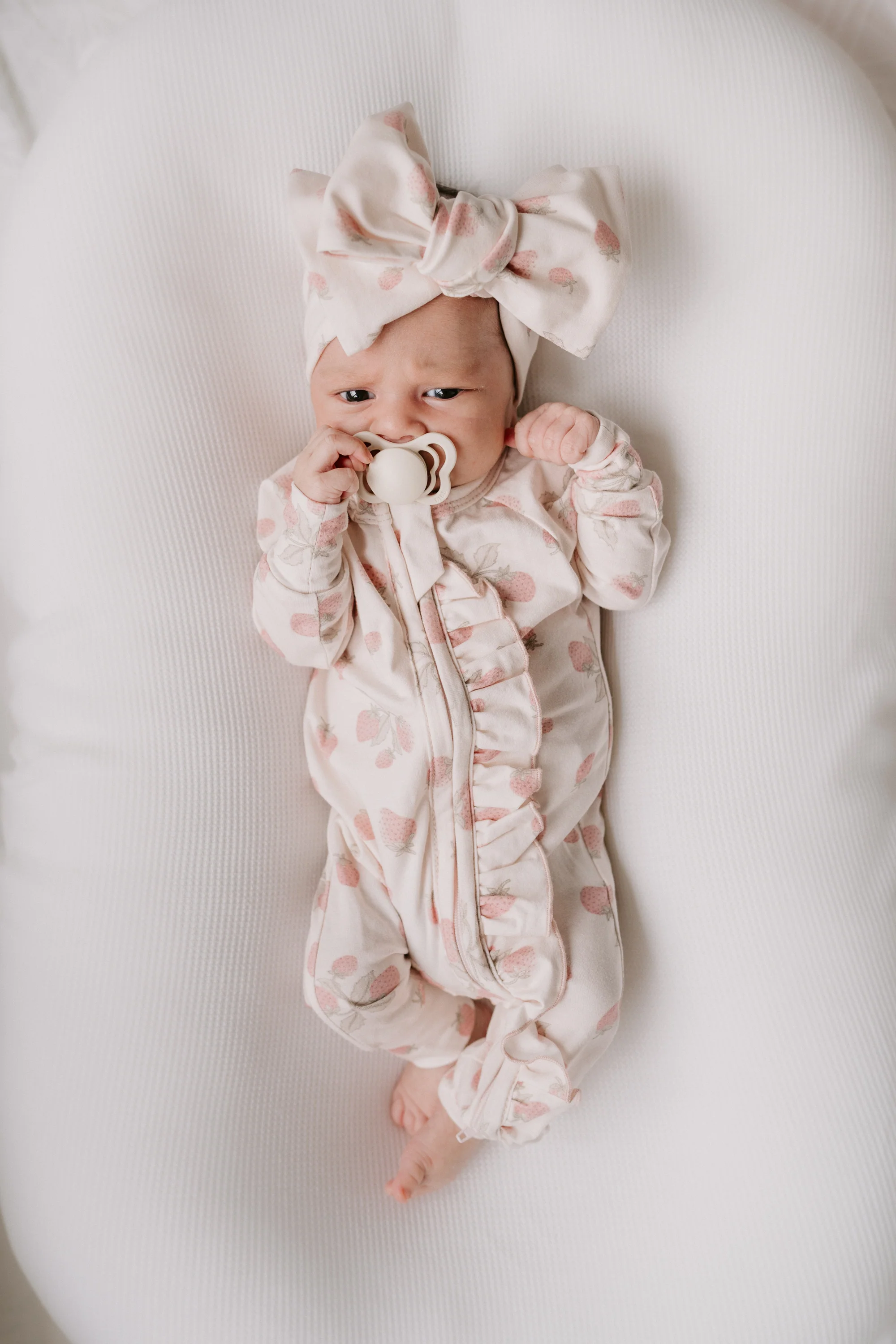 Frill Zip Romper | Strawberries - Image 4