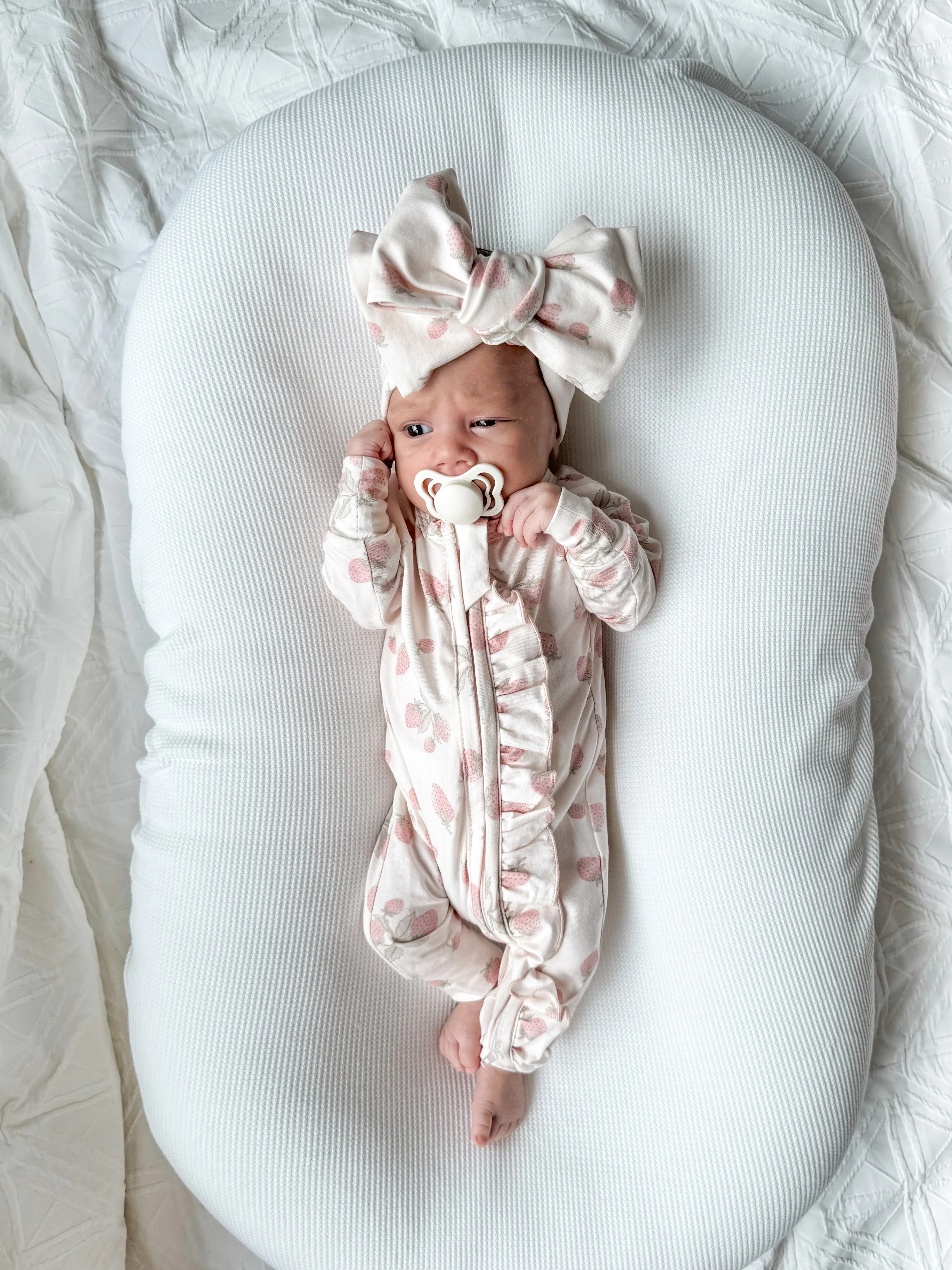 Frill Zip Romper | Strawberries - Image 7