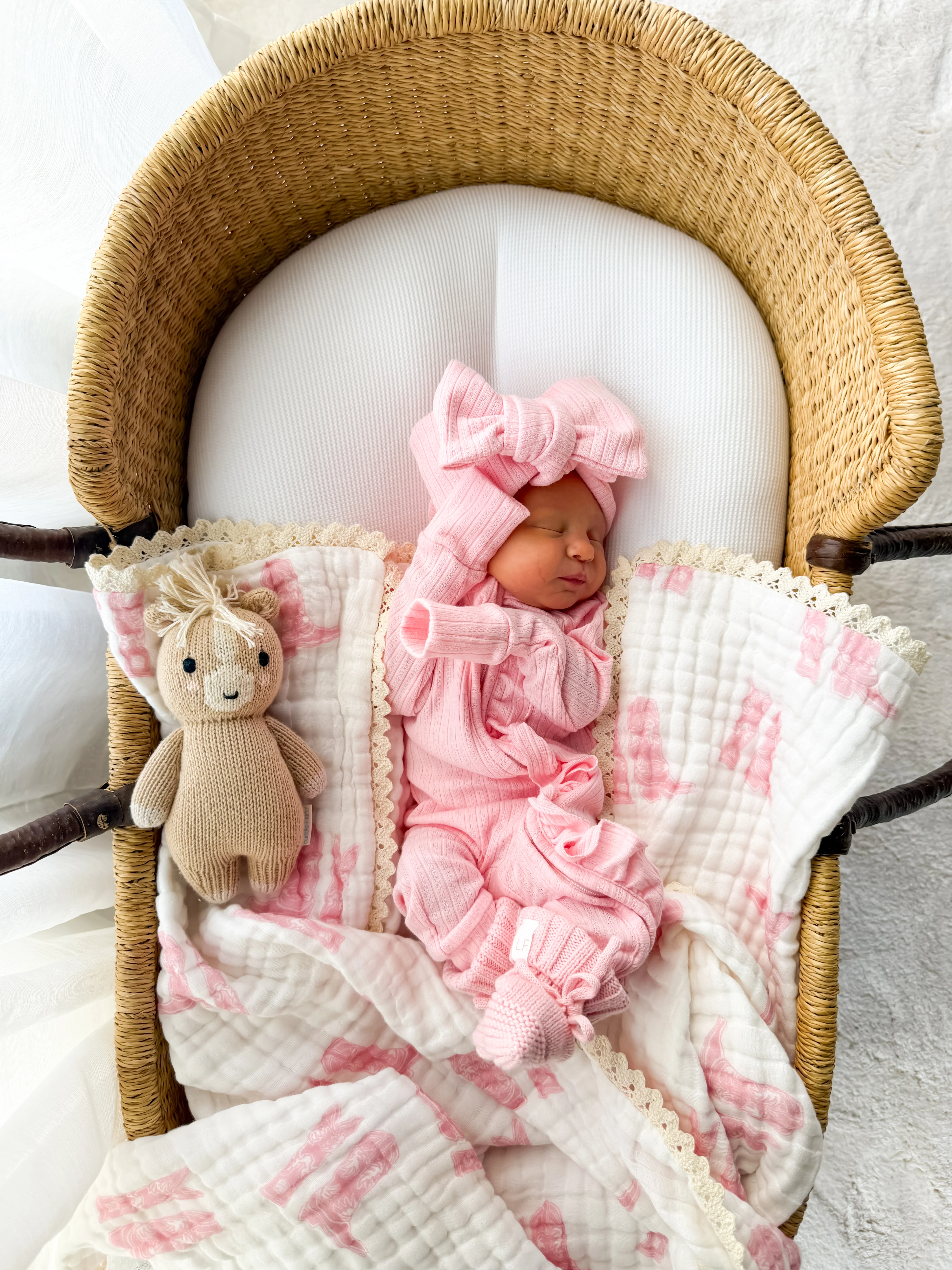 Gauze Lace Blanket | Pink Cowgirl Boots - Image 4