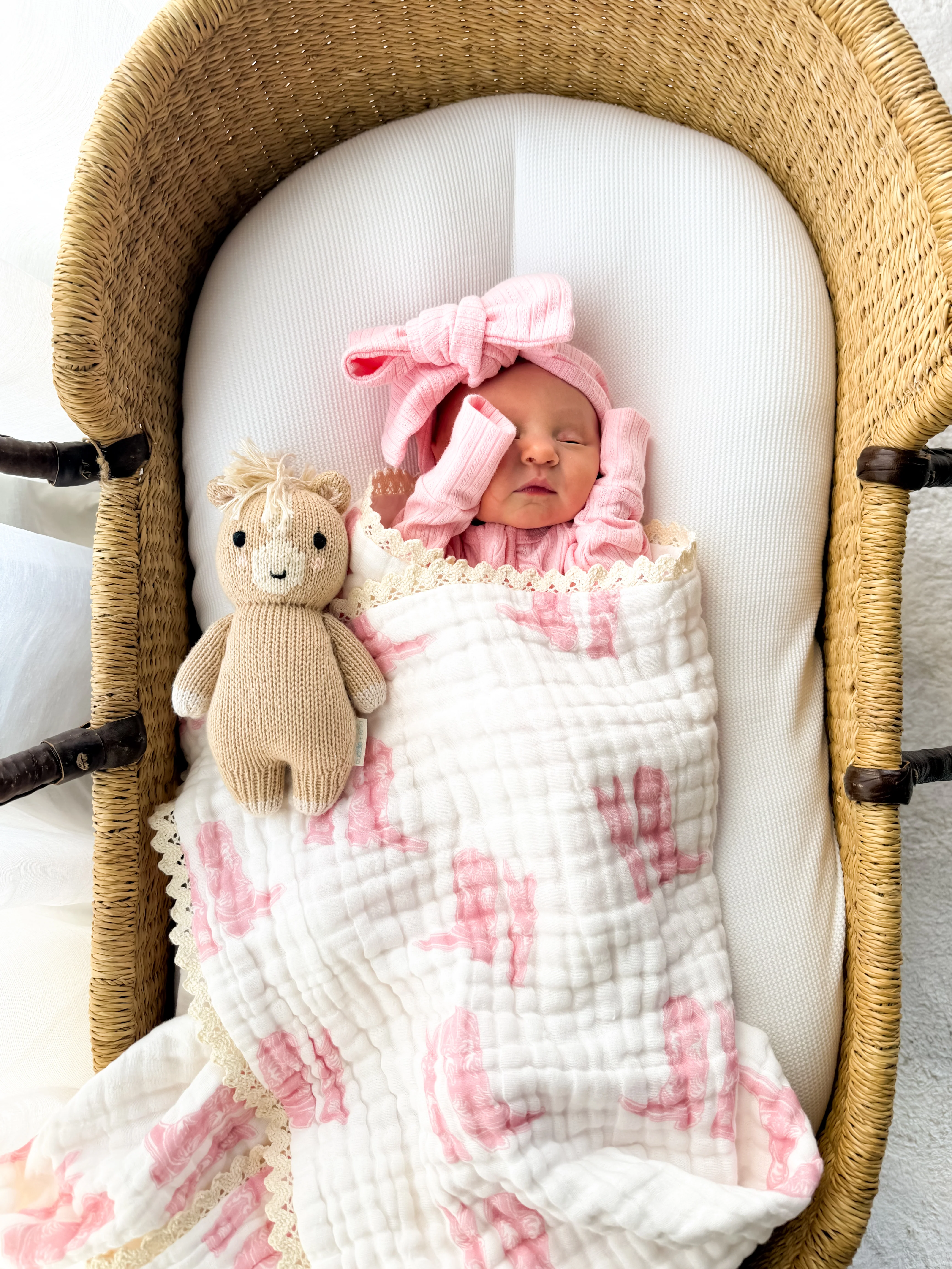 Gauze Lace Blanket | Pink Cowgirl Boots - Image 5