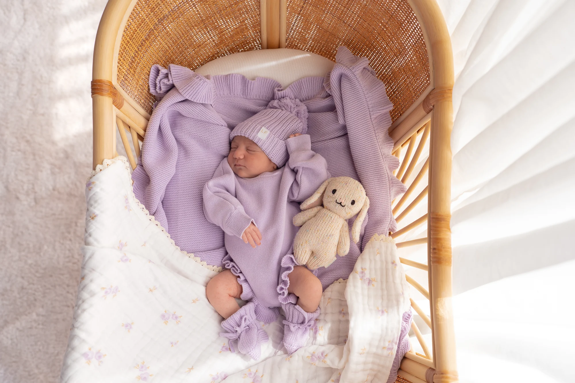 Gauze Lace Blanket | Lilac Floral - Image 5