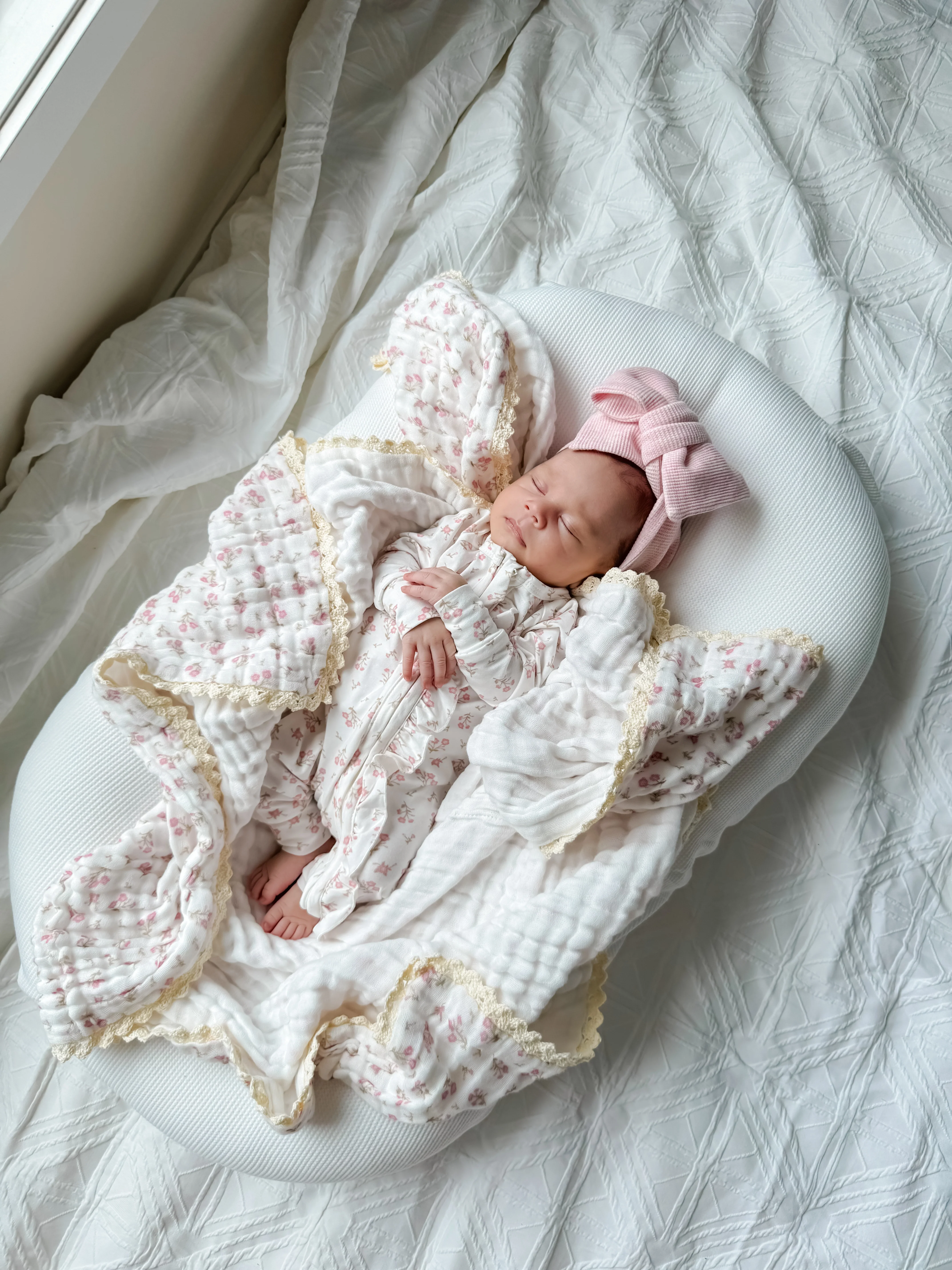 Gauze Lace Blanket | Paisley Peony - Image 9