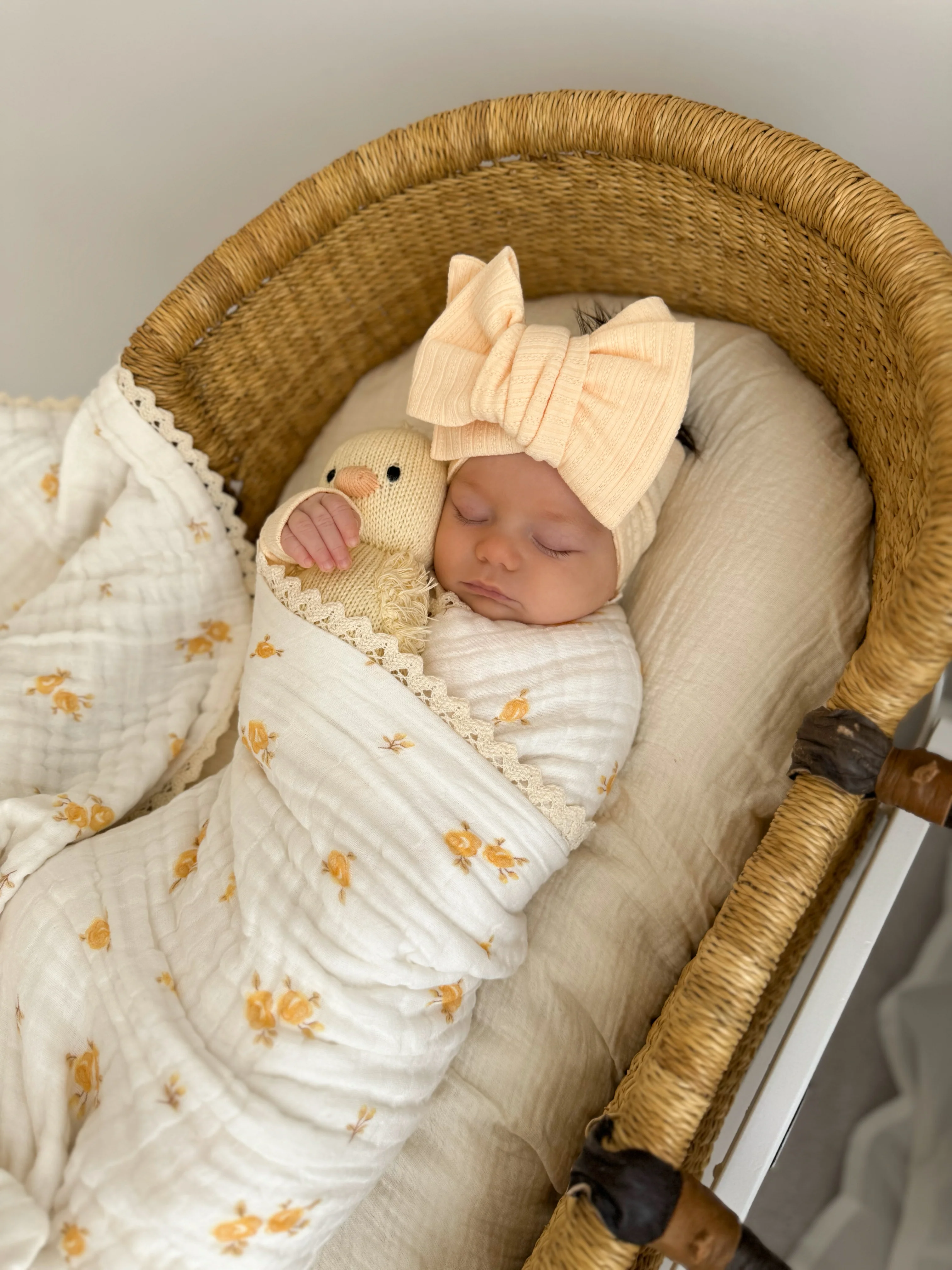 Gauze Lace Blanket | Yellow Tiny Floral - Image 11