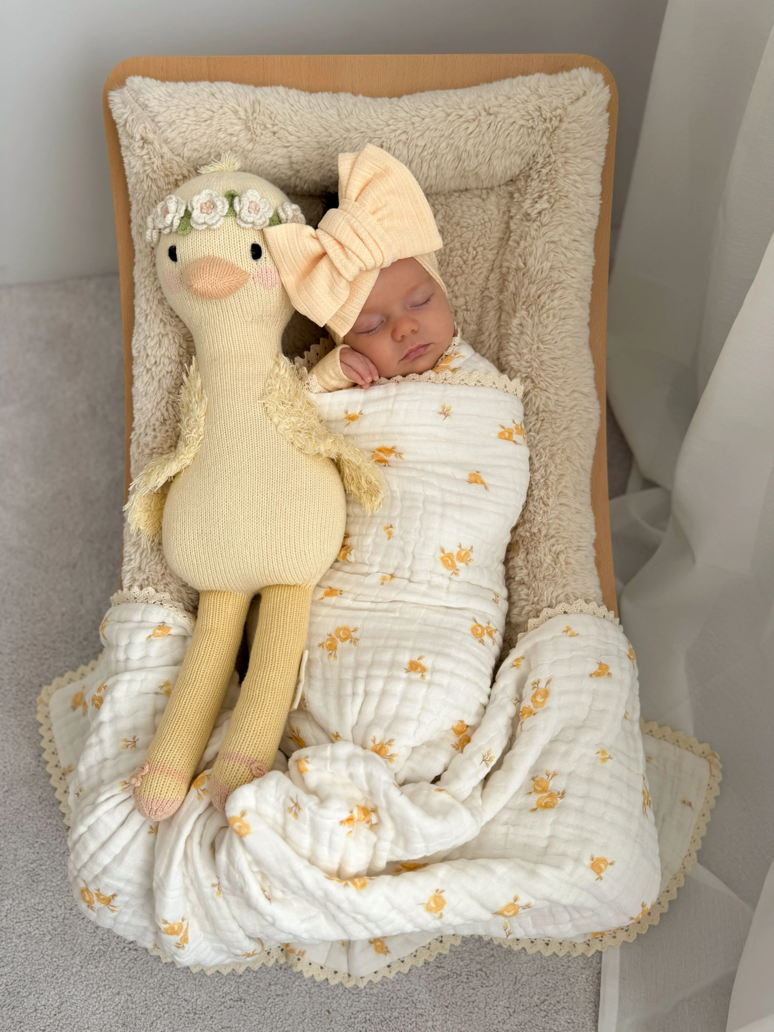 Gauze Lace Blanket | Yellow Tiny Floral - Image 12