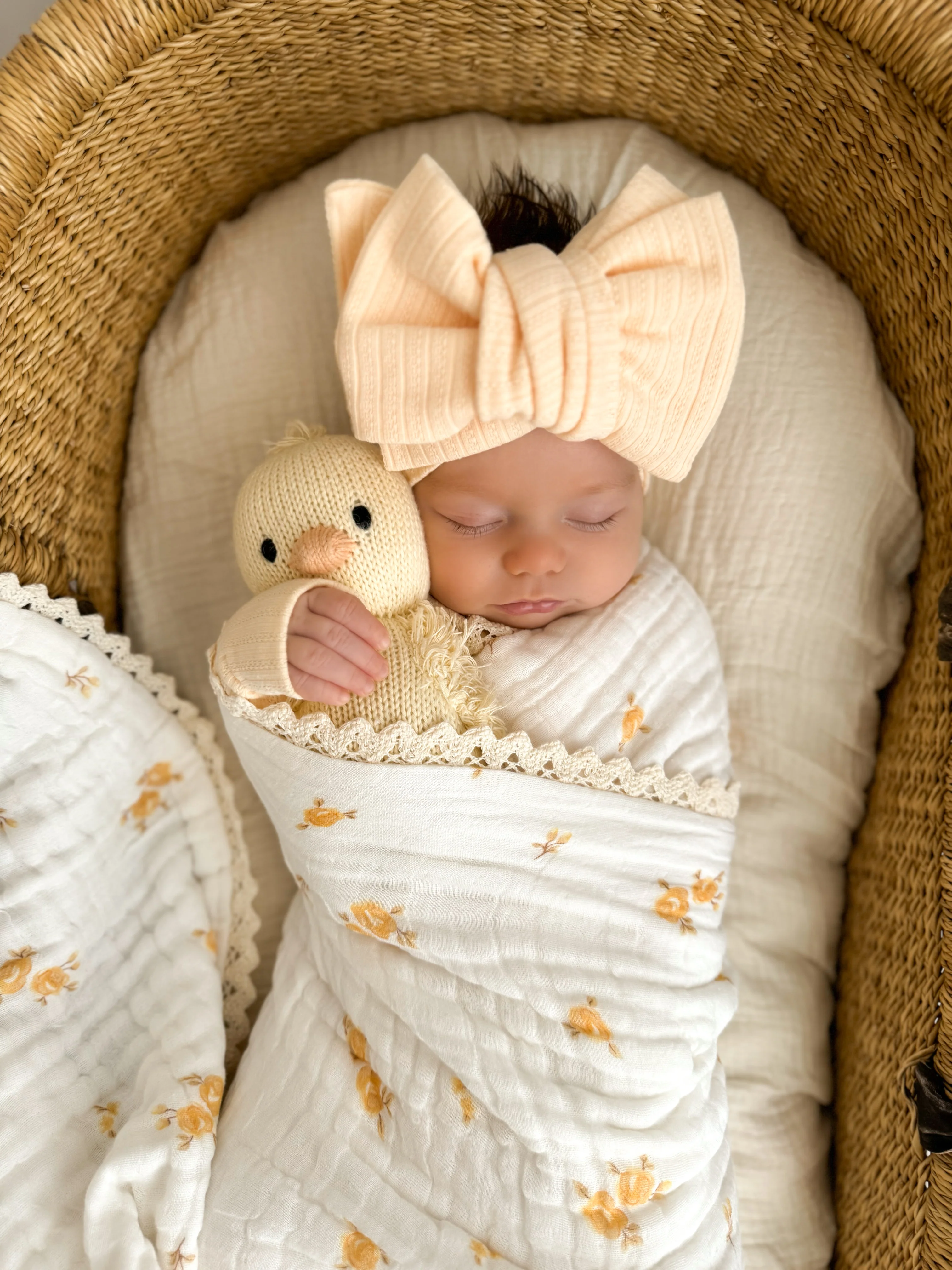 Gauze Lace Blanket | Yellow Tiny Floral - Image 9