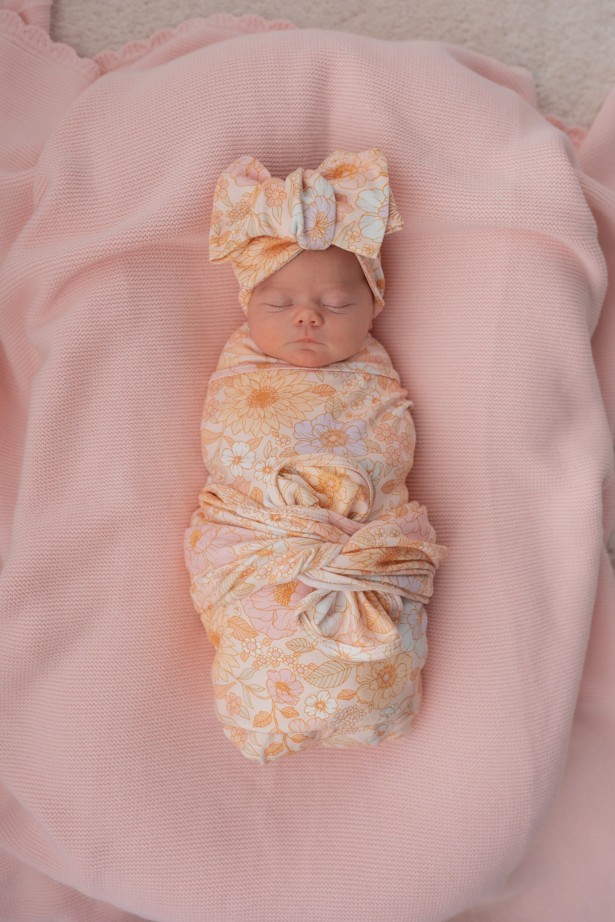 Heirloom Knit Blanket | Baby Pink - Image 5