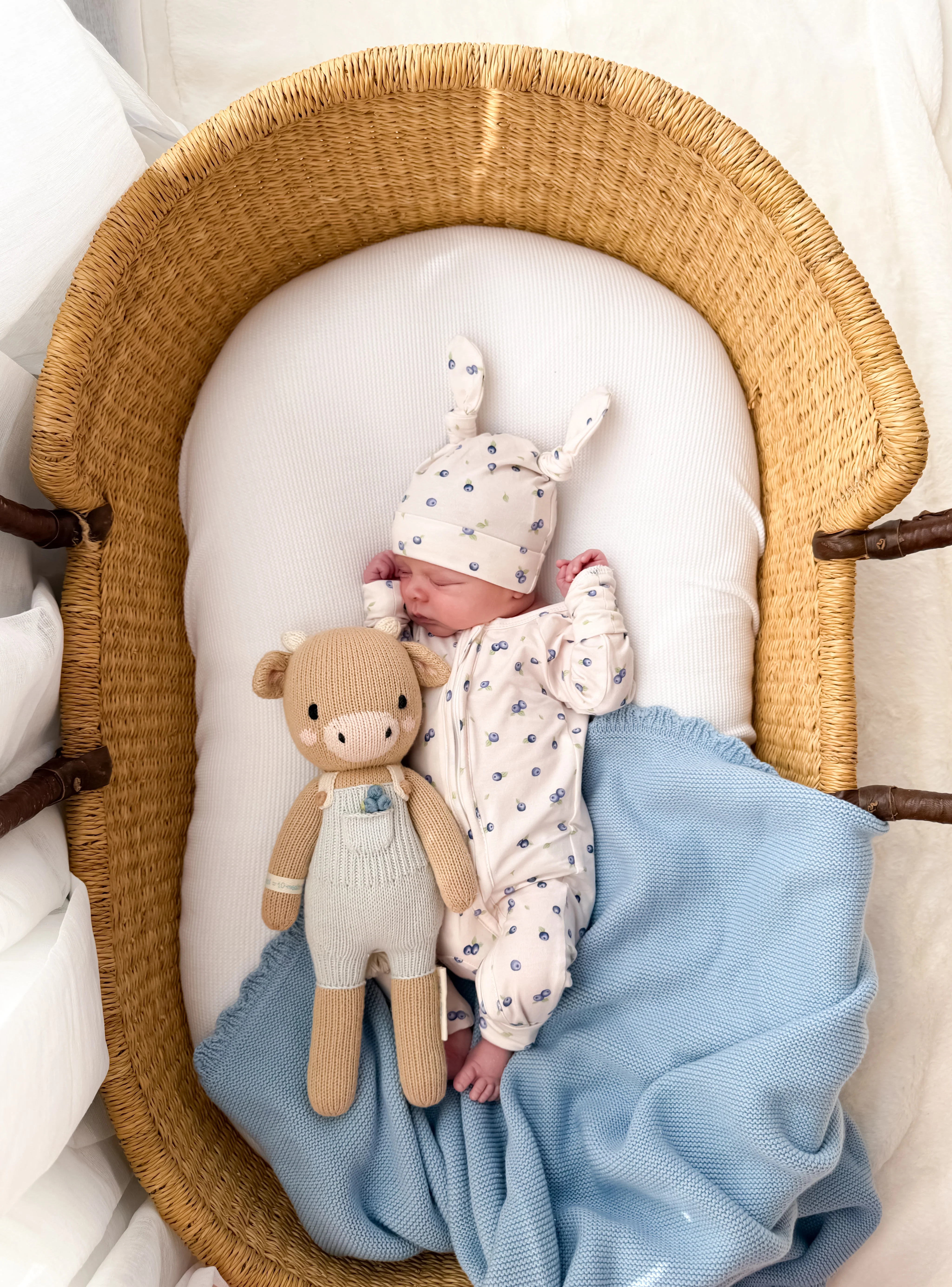 Heirloom Knit Blanket | Blue - Image 4