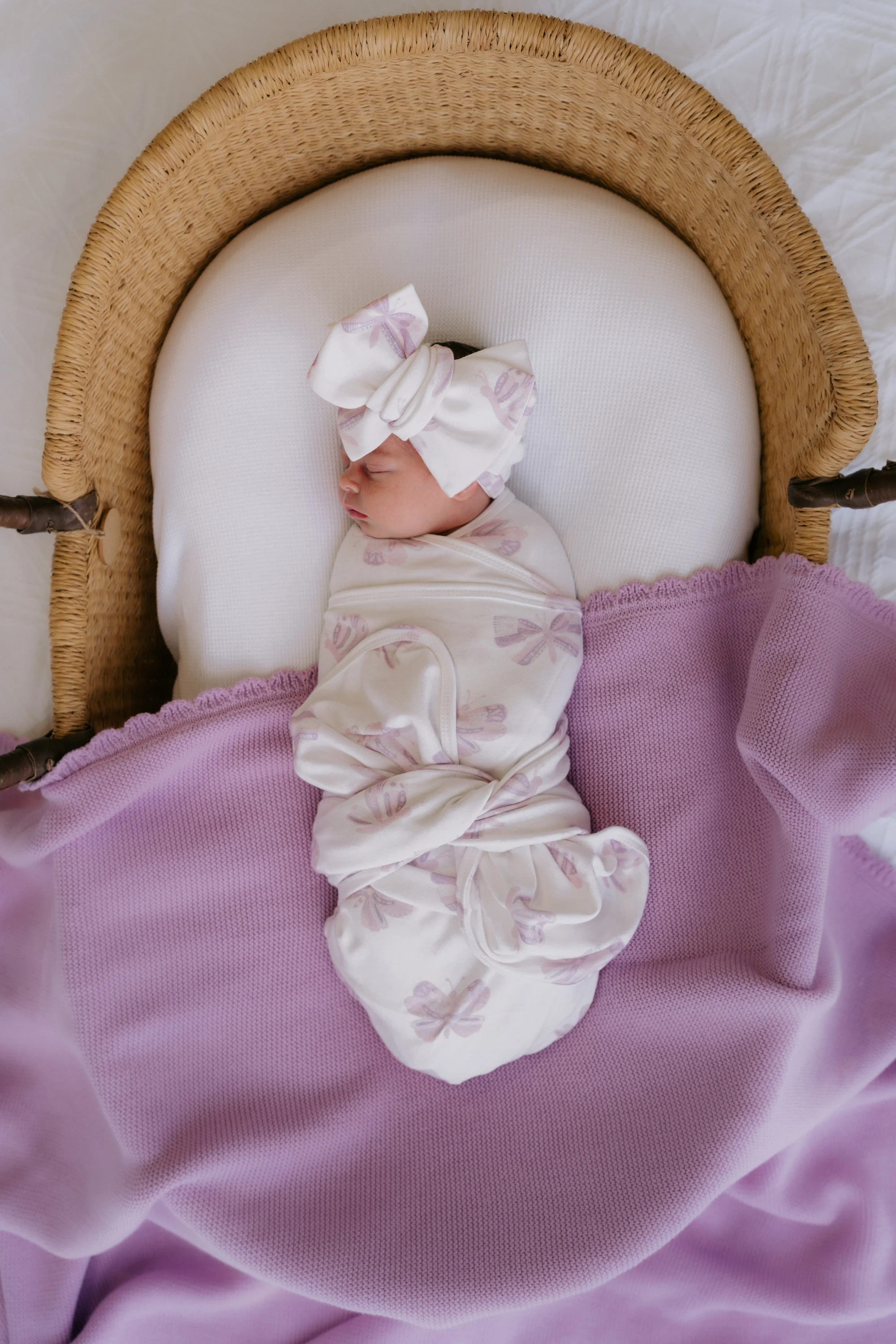 Heirloom Knit Blanket | Lilac - Image 5