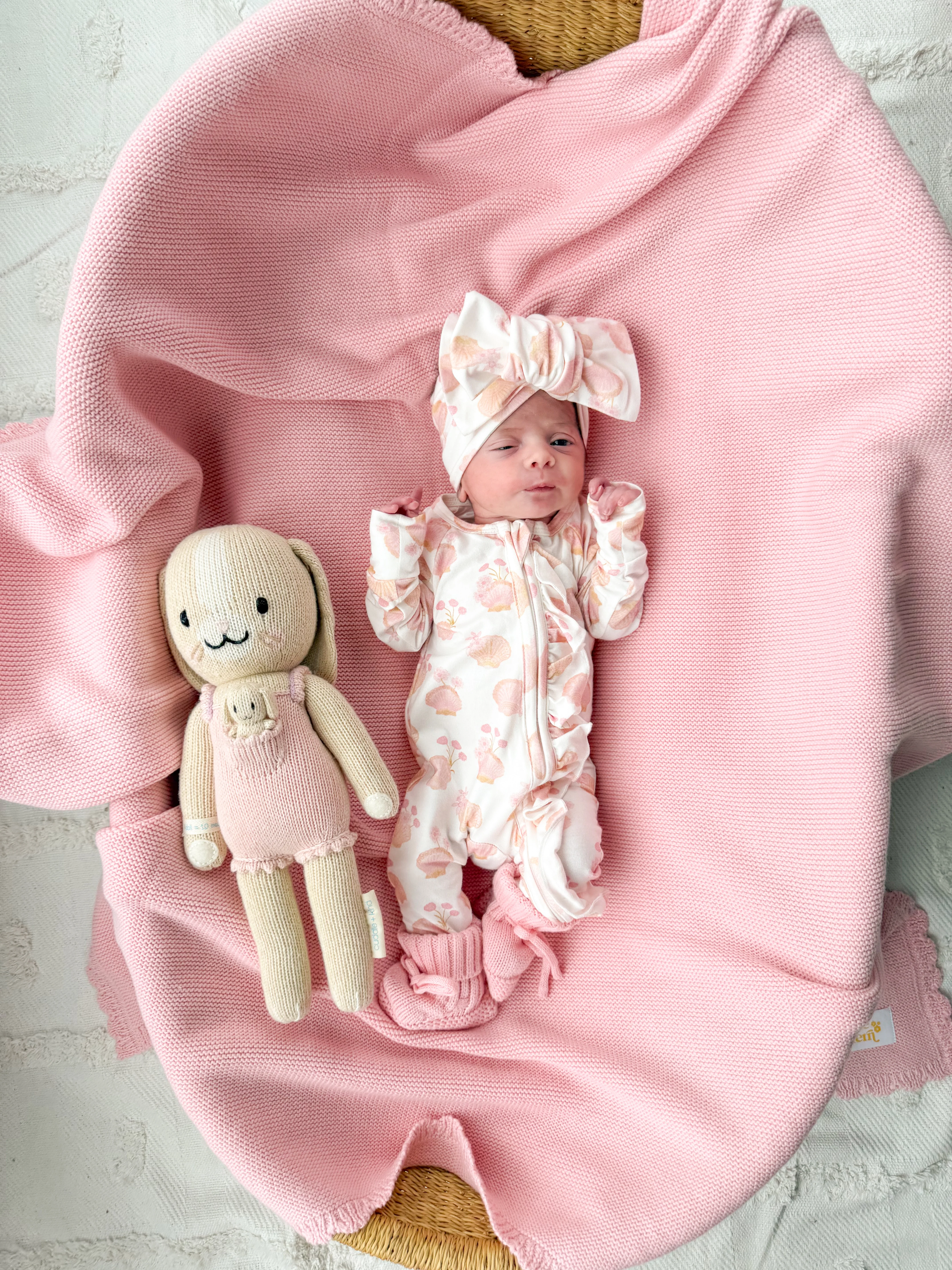 Heirloom Knit Blanket | Peony - Image 6