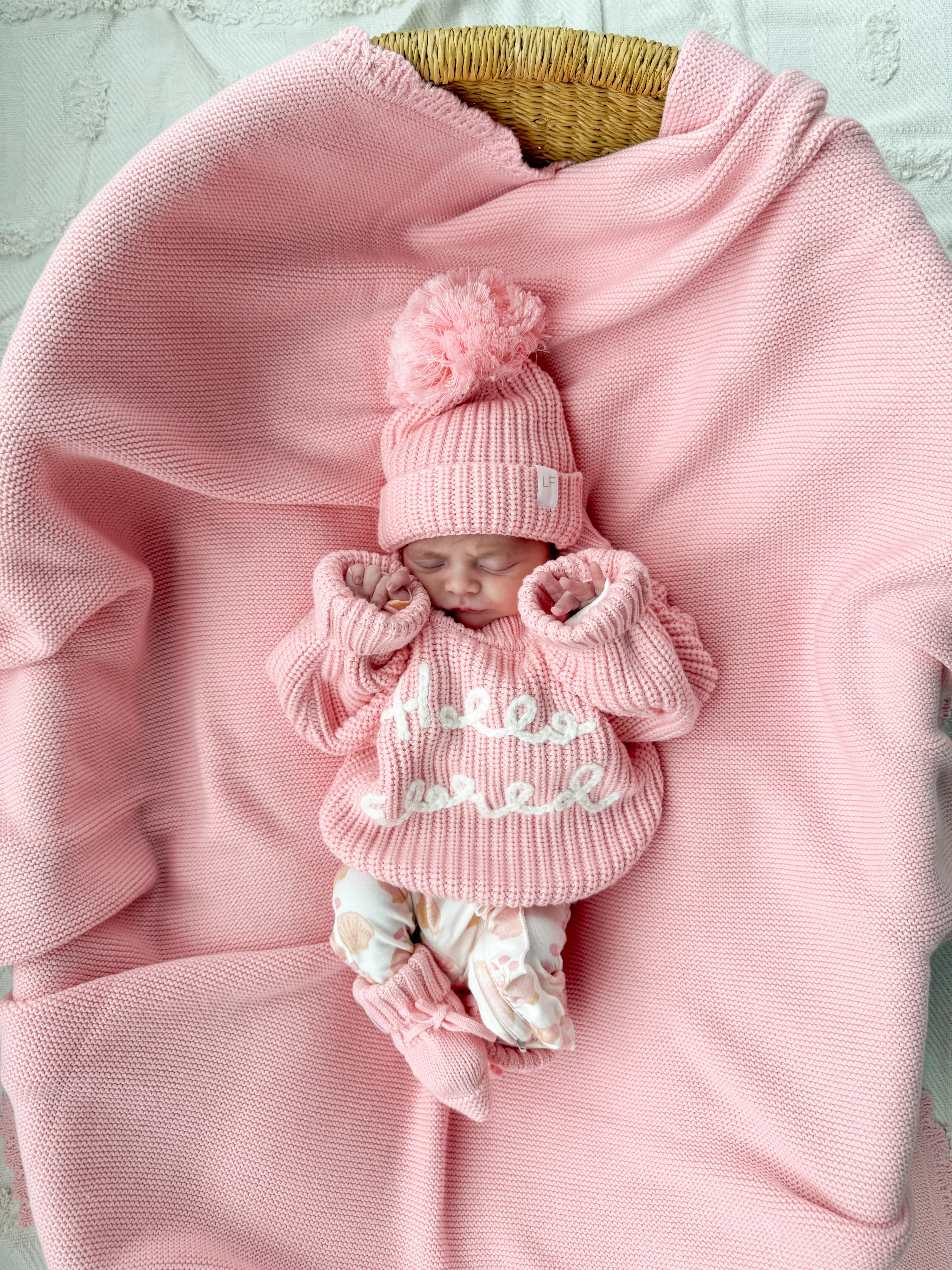 Heirloom Knit Blanket | Peony - Image 3