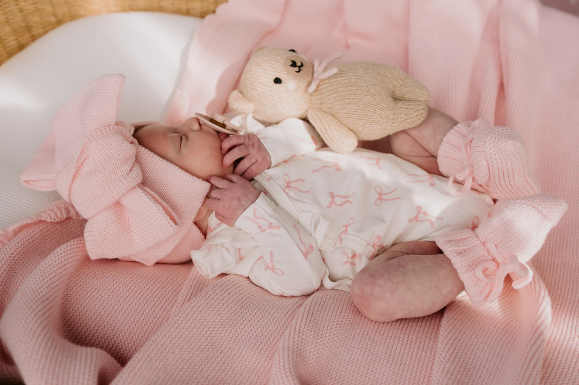 Kimono Onesie | Pink Bows - Image 4