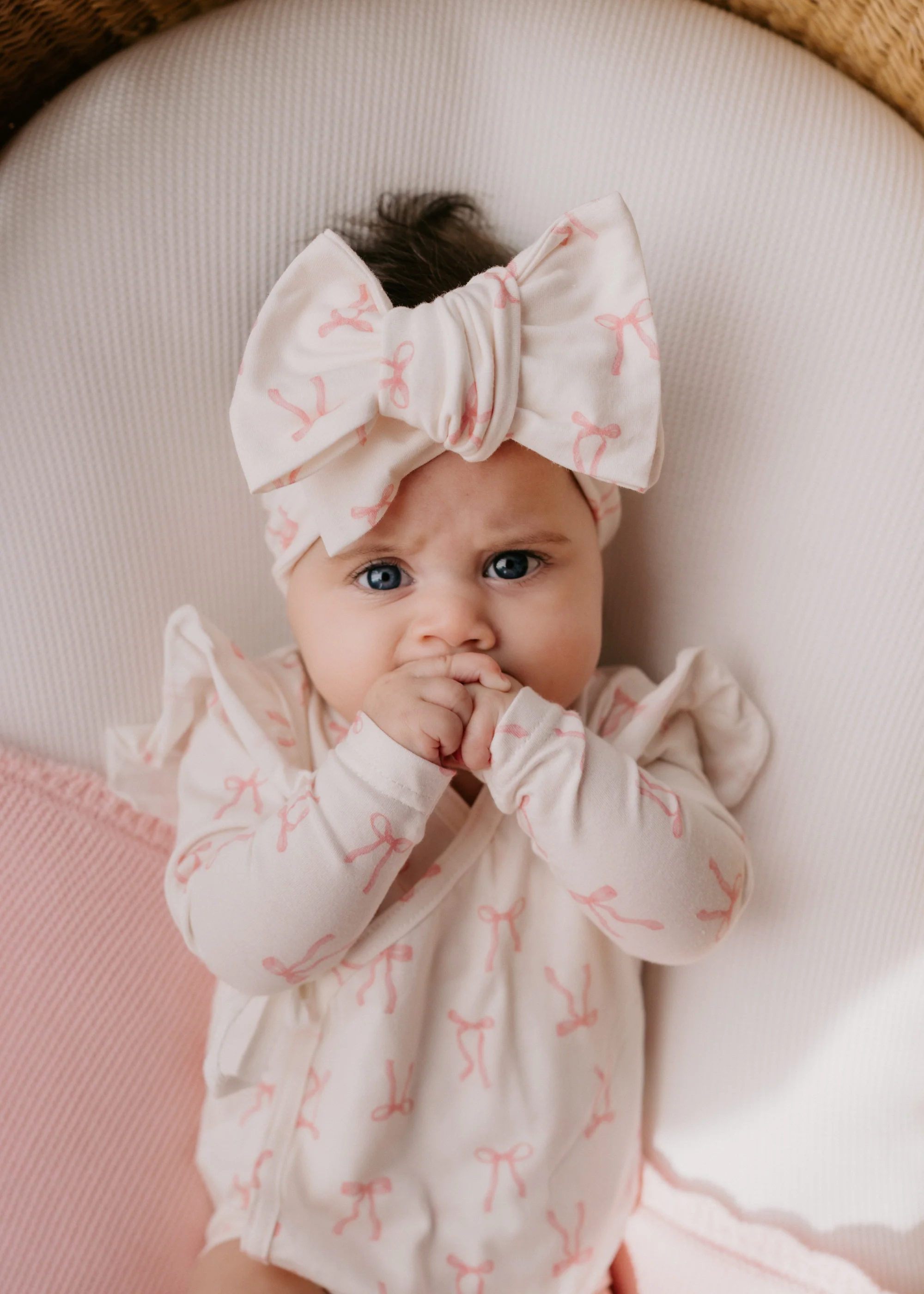 Kimono Onesie | Pink Bows - Image 6