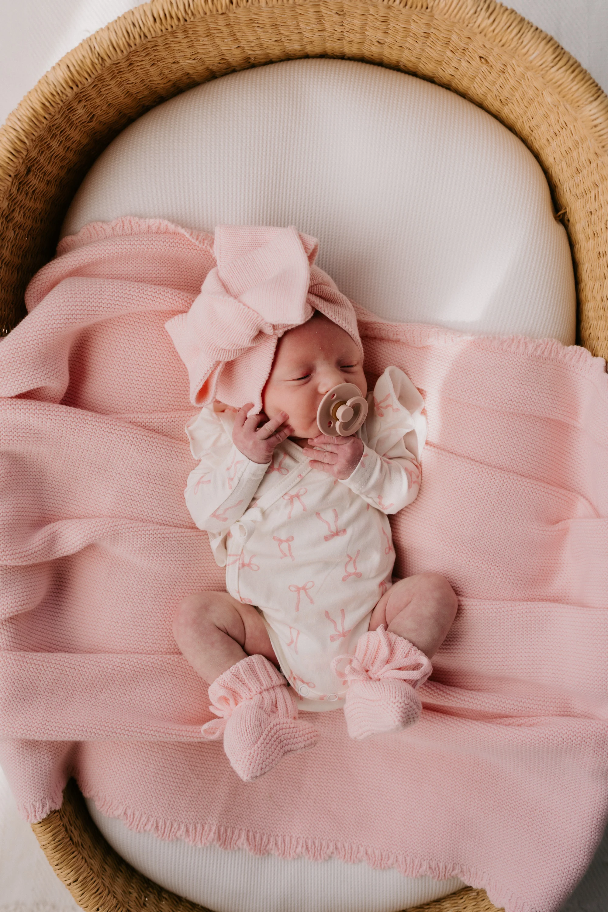 Kimono Onesie | Pink Bows - Image 8