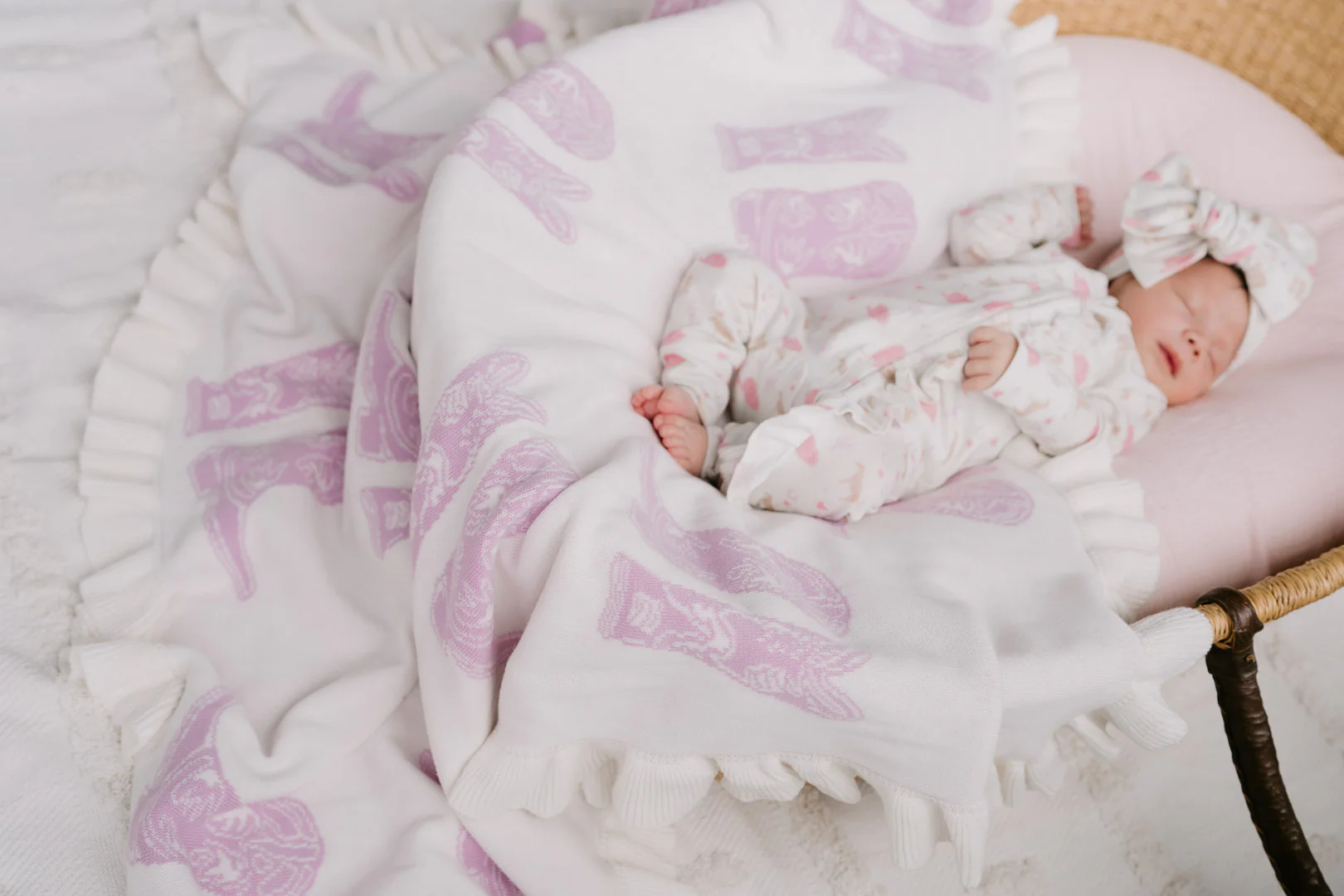 Knit Blanket | Lilac Cowgirl Boots - Image 3