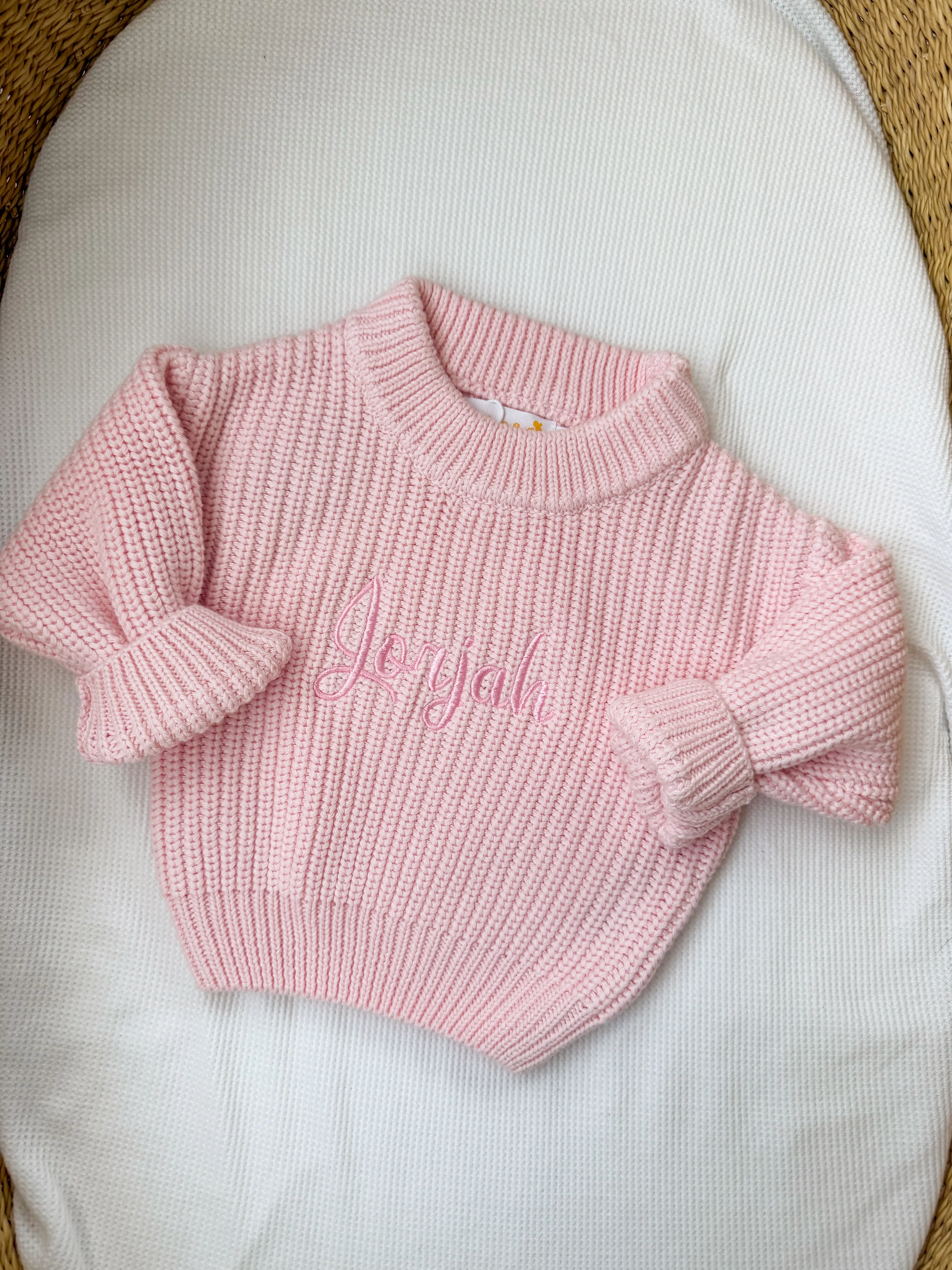Chunky Knit Jumper | Baby Pink - Image 3