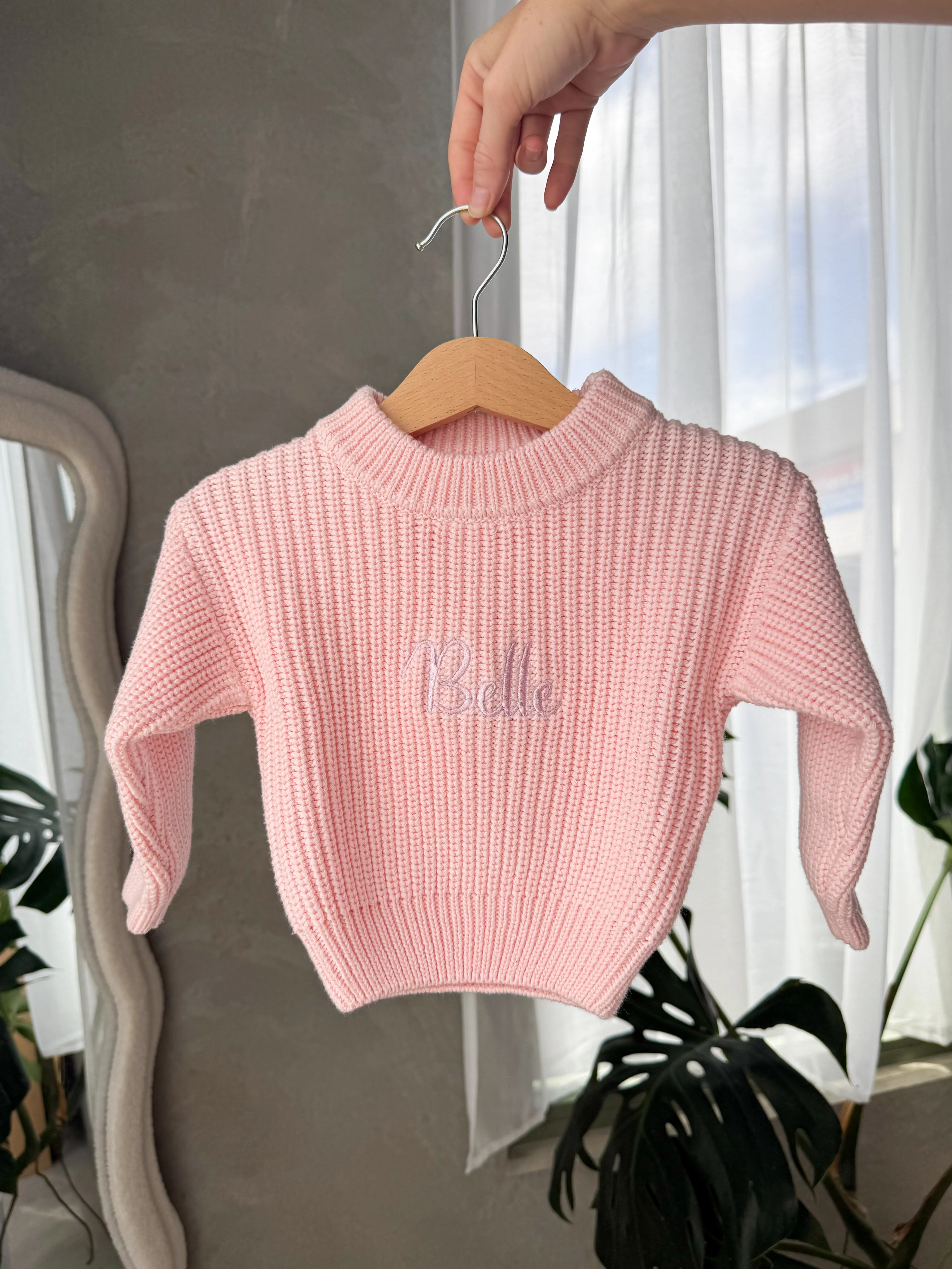 Chunky Knit Jumper | Baby Pink - Image 4