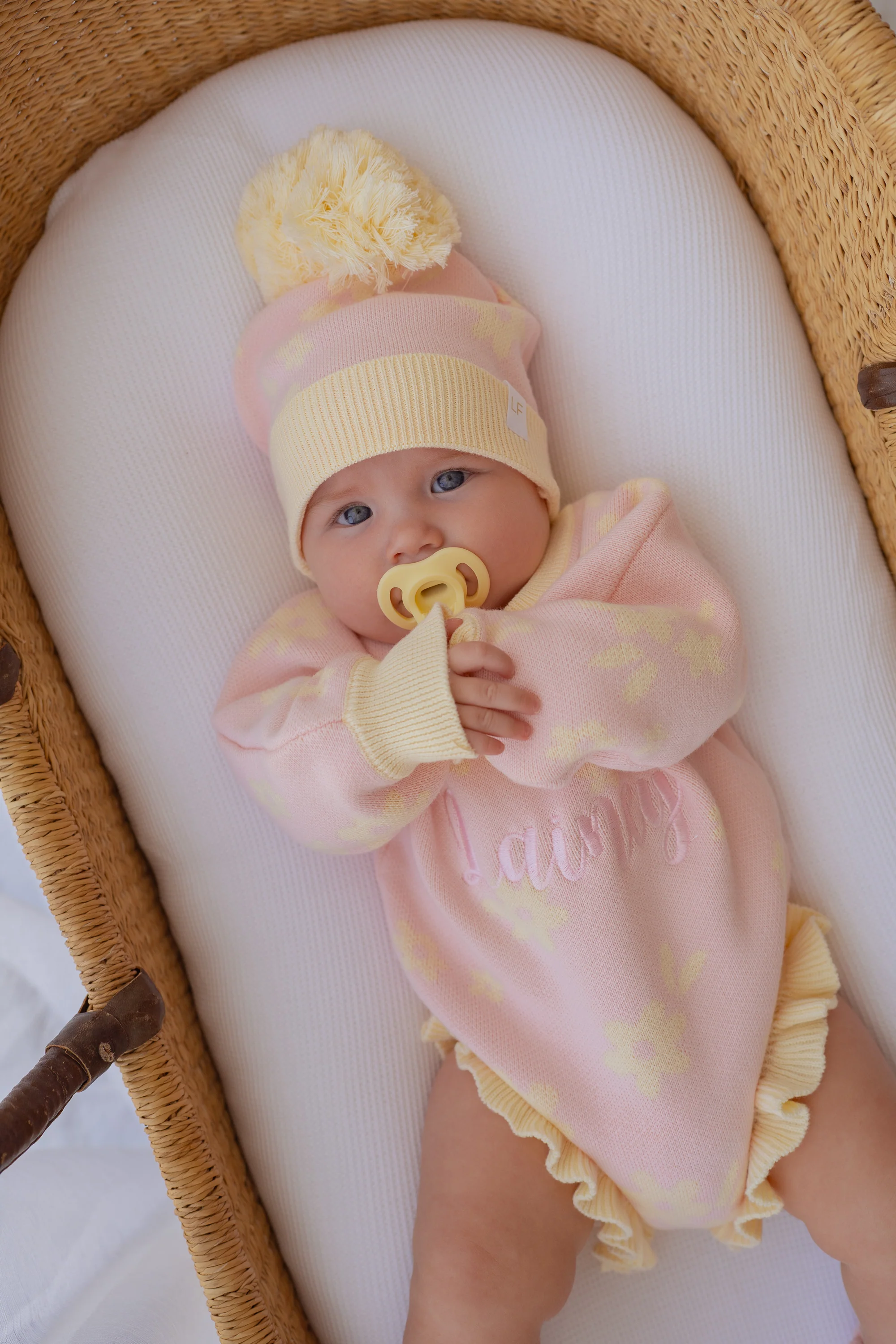 Knit Romper | Daisy Floral Lemon - Image 5