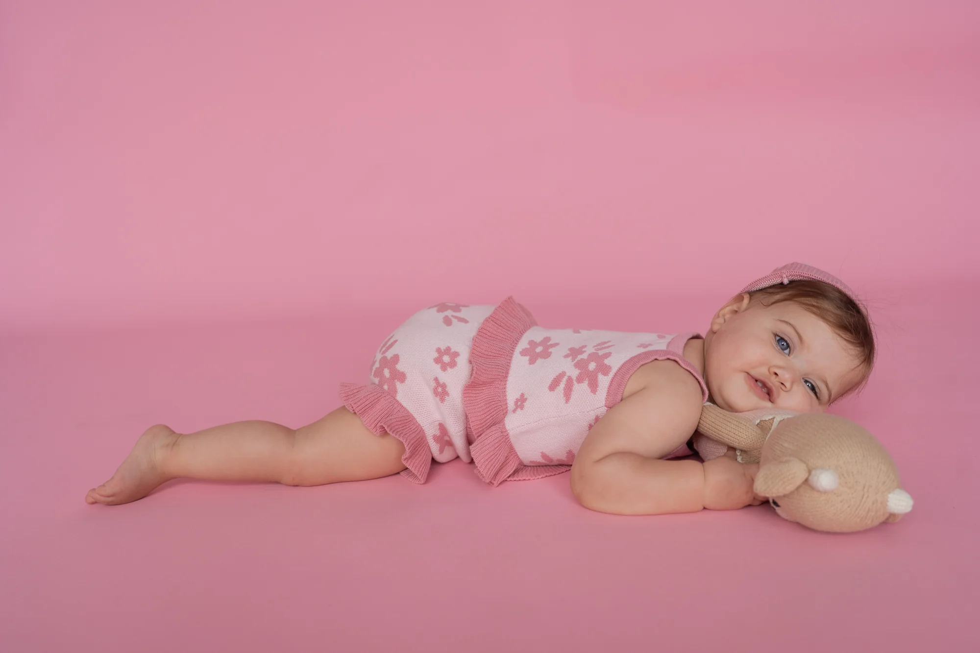 Knit Summer Set | Daisy Floral Strawberry - Image 6