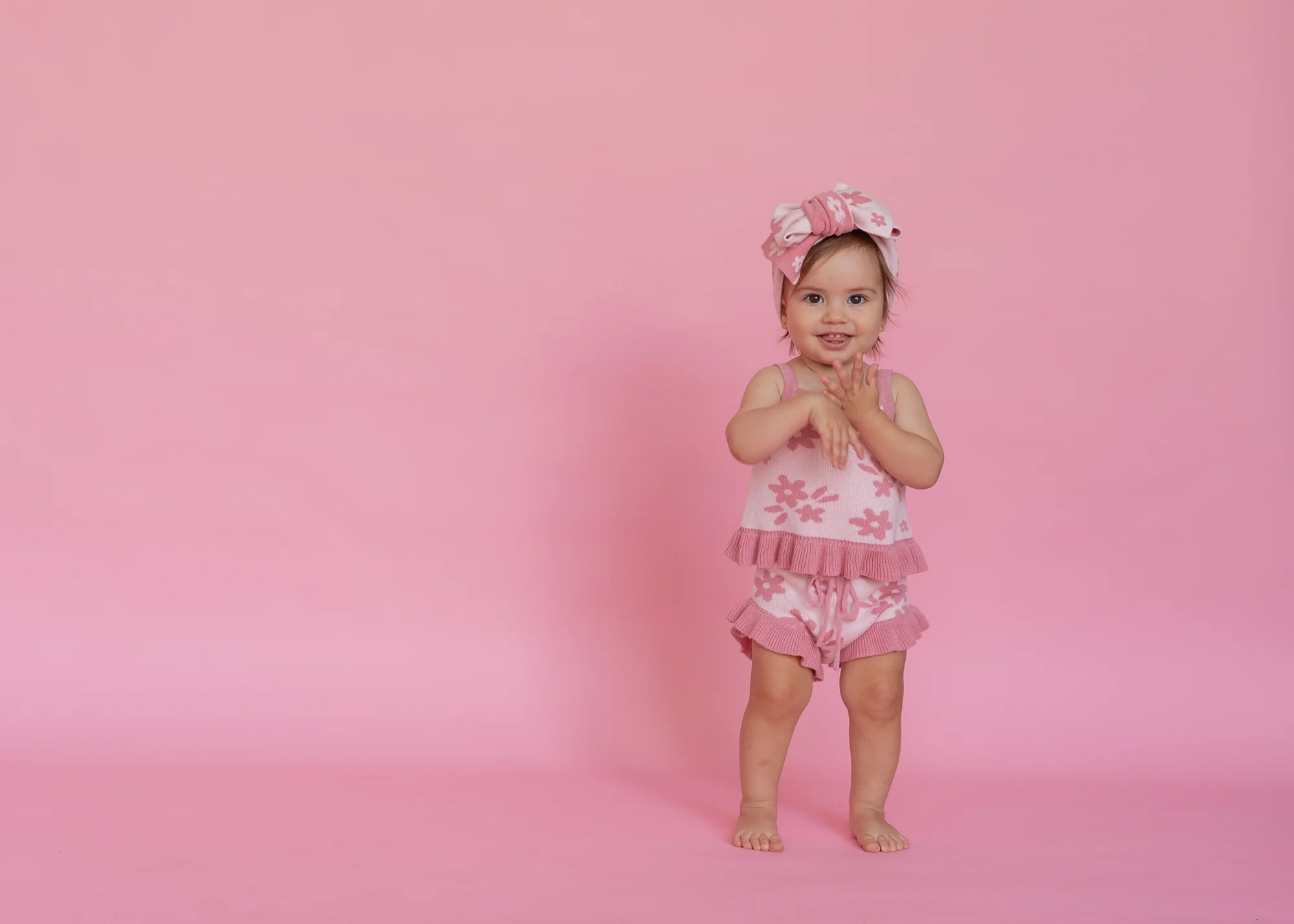 Knit Summer Set | Daisy Floral Strawberry - Image 8